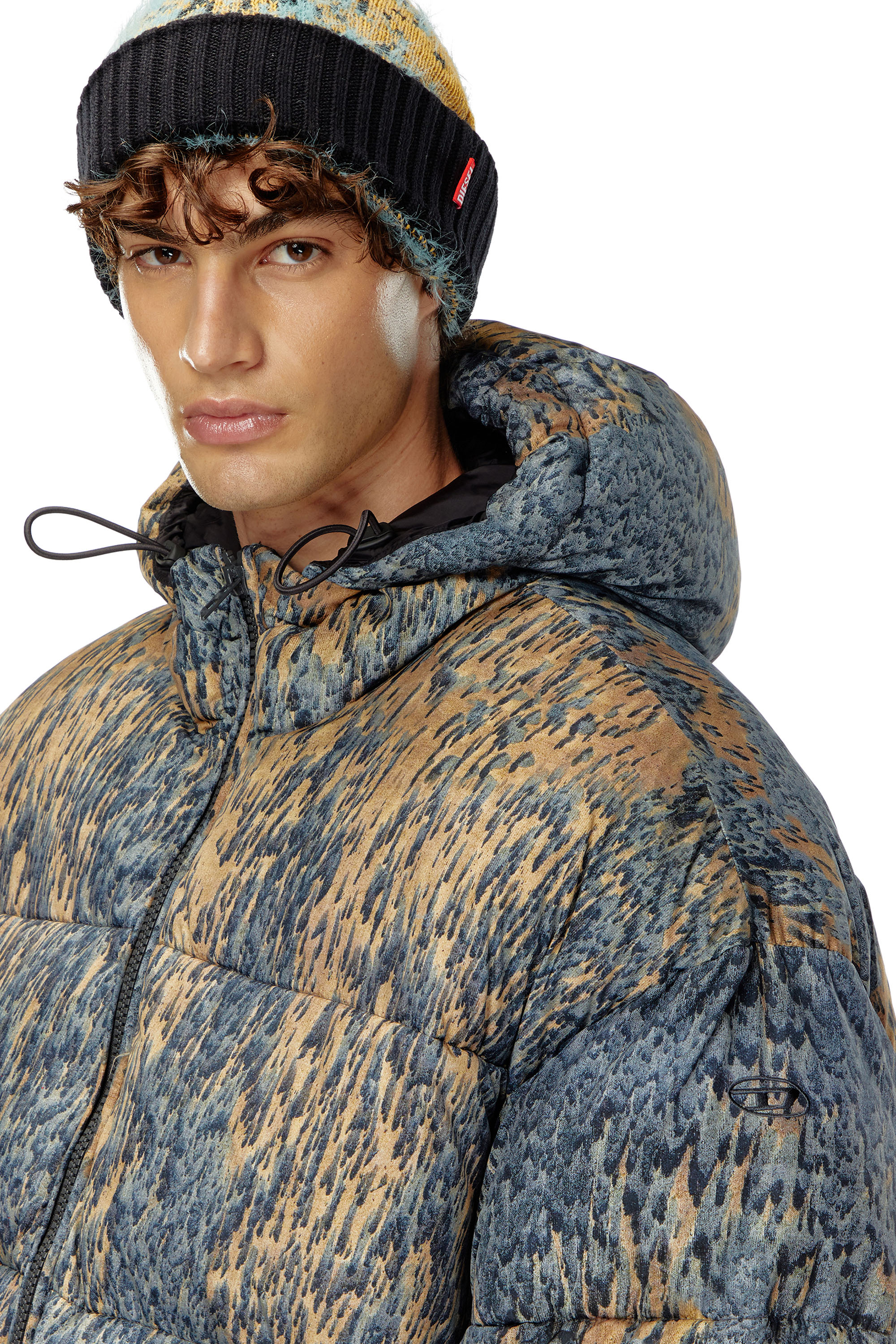 W-BOGAERT Puffer jacket with acid rain effect｜マルチカラー 