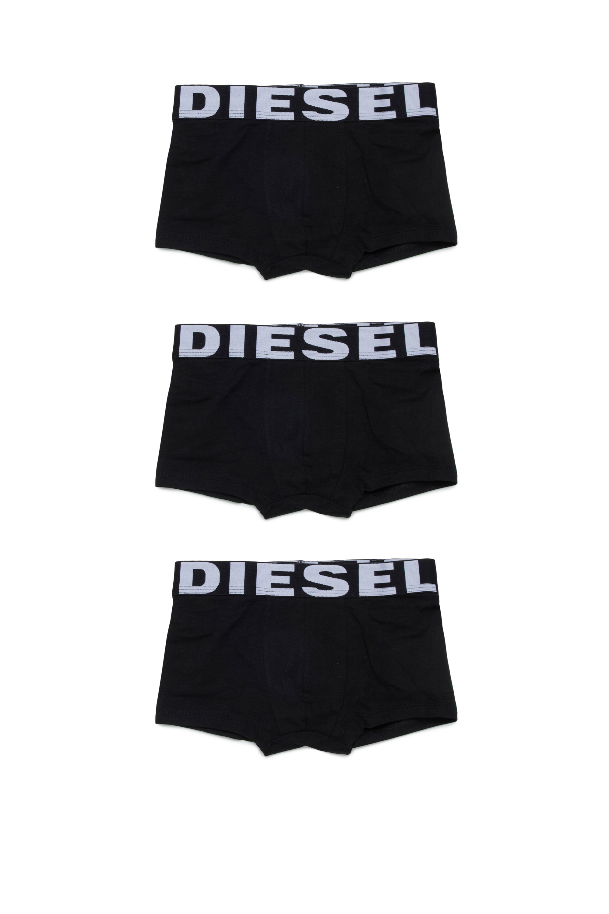 Diesel - UMBX-UPARRYTHREEPACK-DSL, Male's Boxer briefs with maxi logo waist in ブラック - 1
