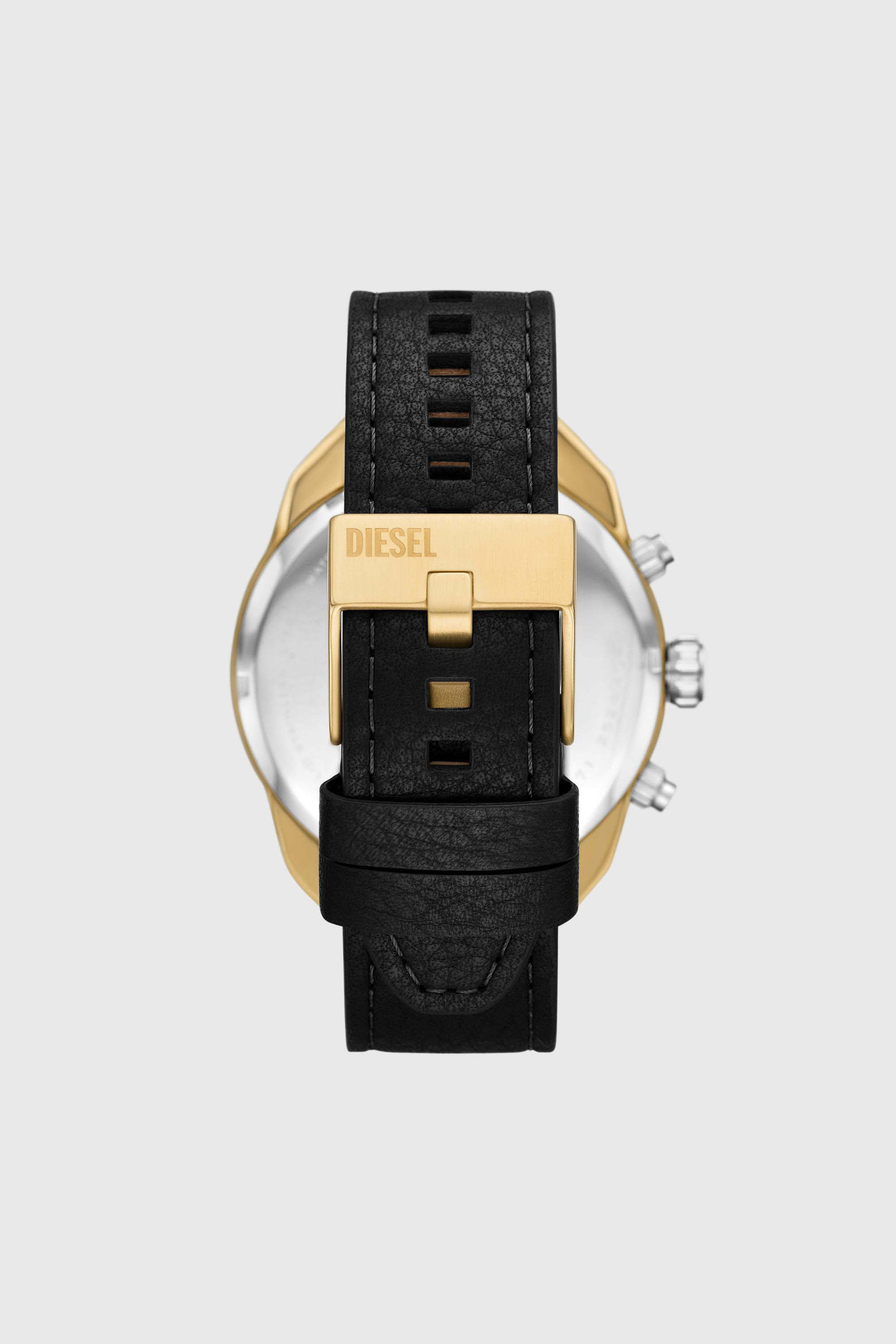 Diesel - DZ4671 WATCH, Male's Spiked Chronograph Black Leather Watch in ブラック - 2