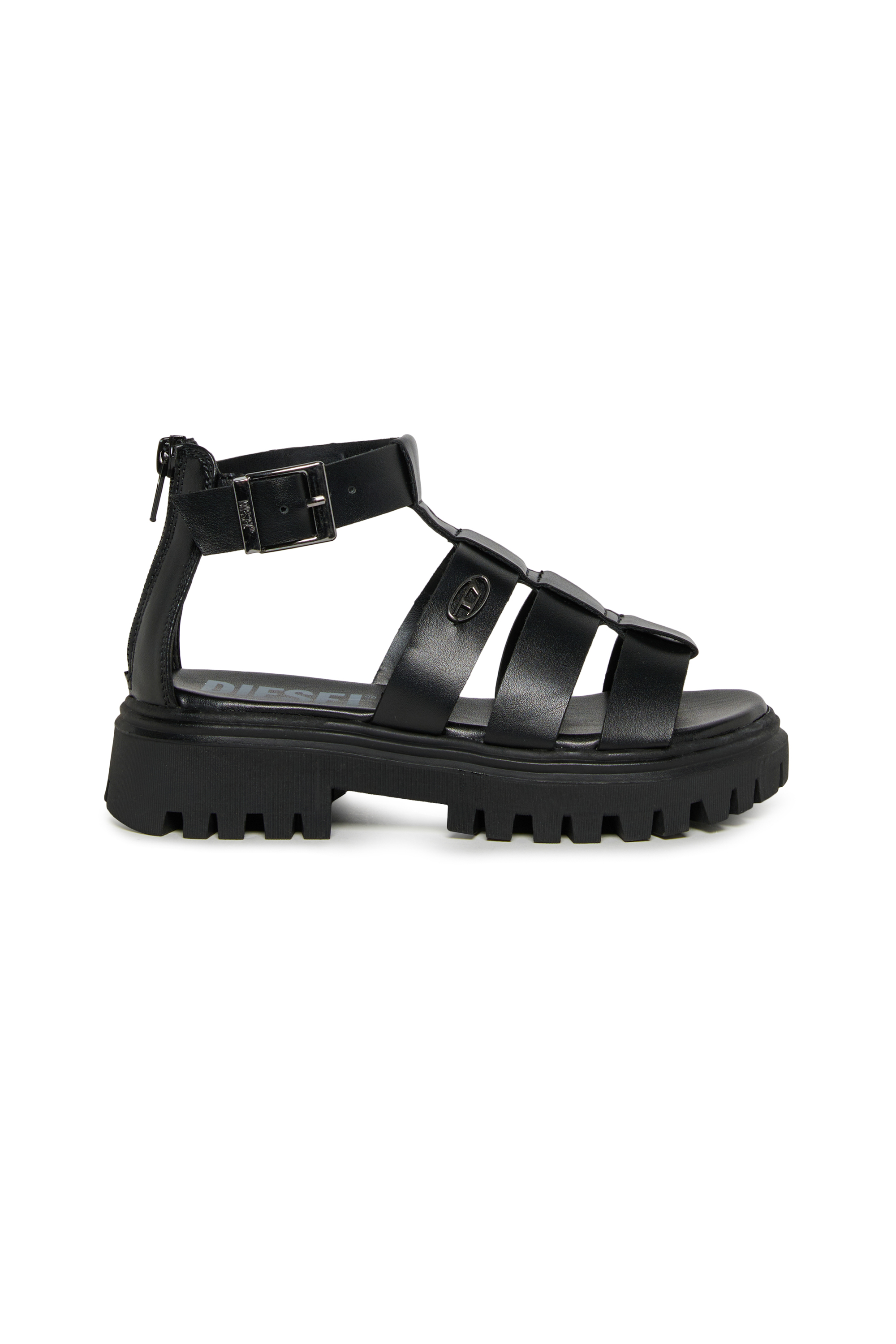 Diesel - D-SANSTRY, Female's D-Sanstry- Chunky sandal with Oval D in ブラック - 1