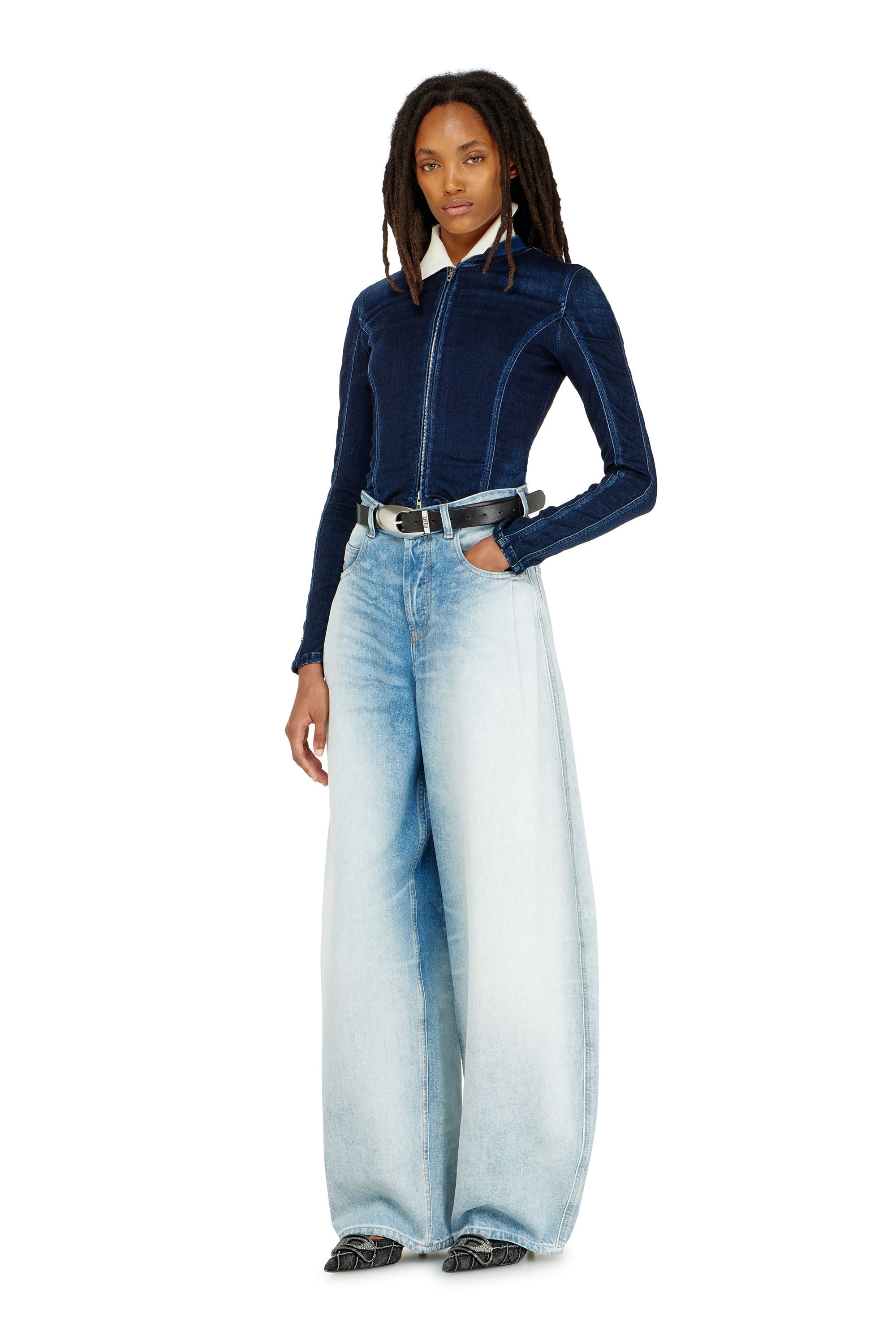 Diesel - DE-GARY-D JOGG, Female's ジョグ トップ in ダークブルー - 3
