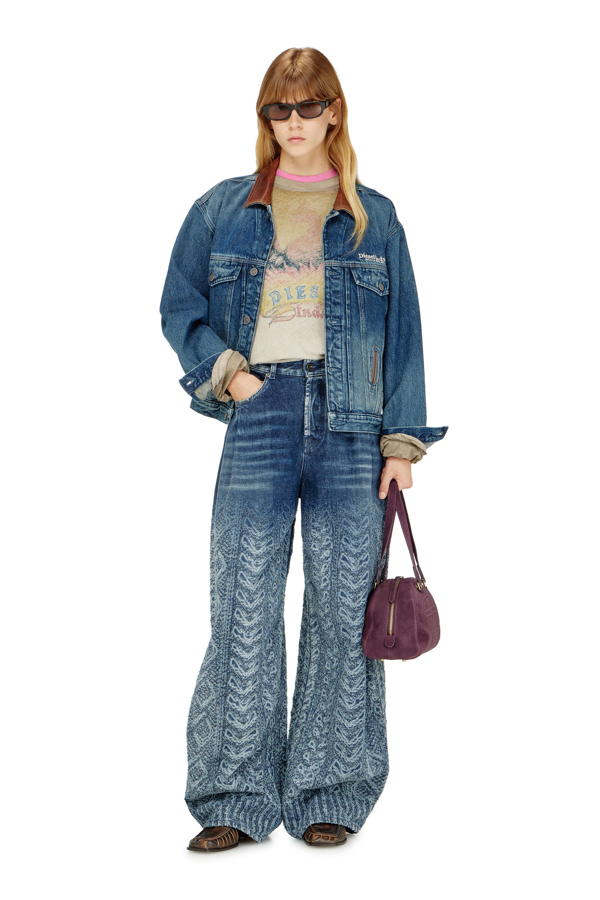 Diesel - D-DENVER-S1, Unisex's デニムジャケット in ブルー - 4
