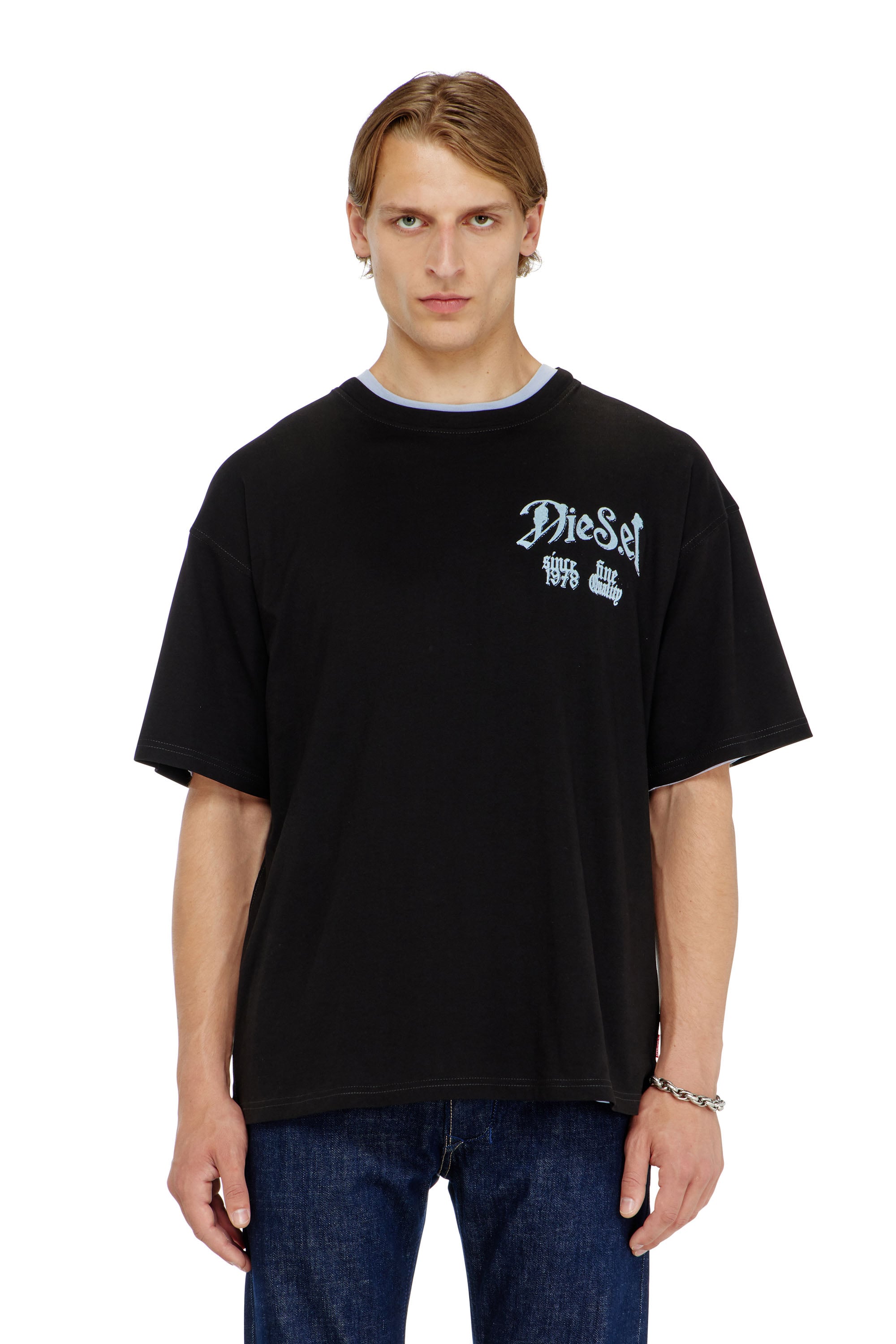 Diesel - T-BOXT-AA2, Male's Tシャツ in ブラック - 1