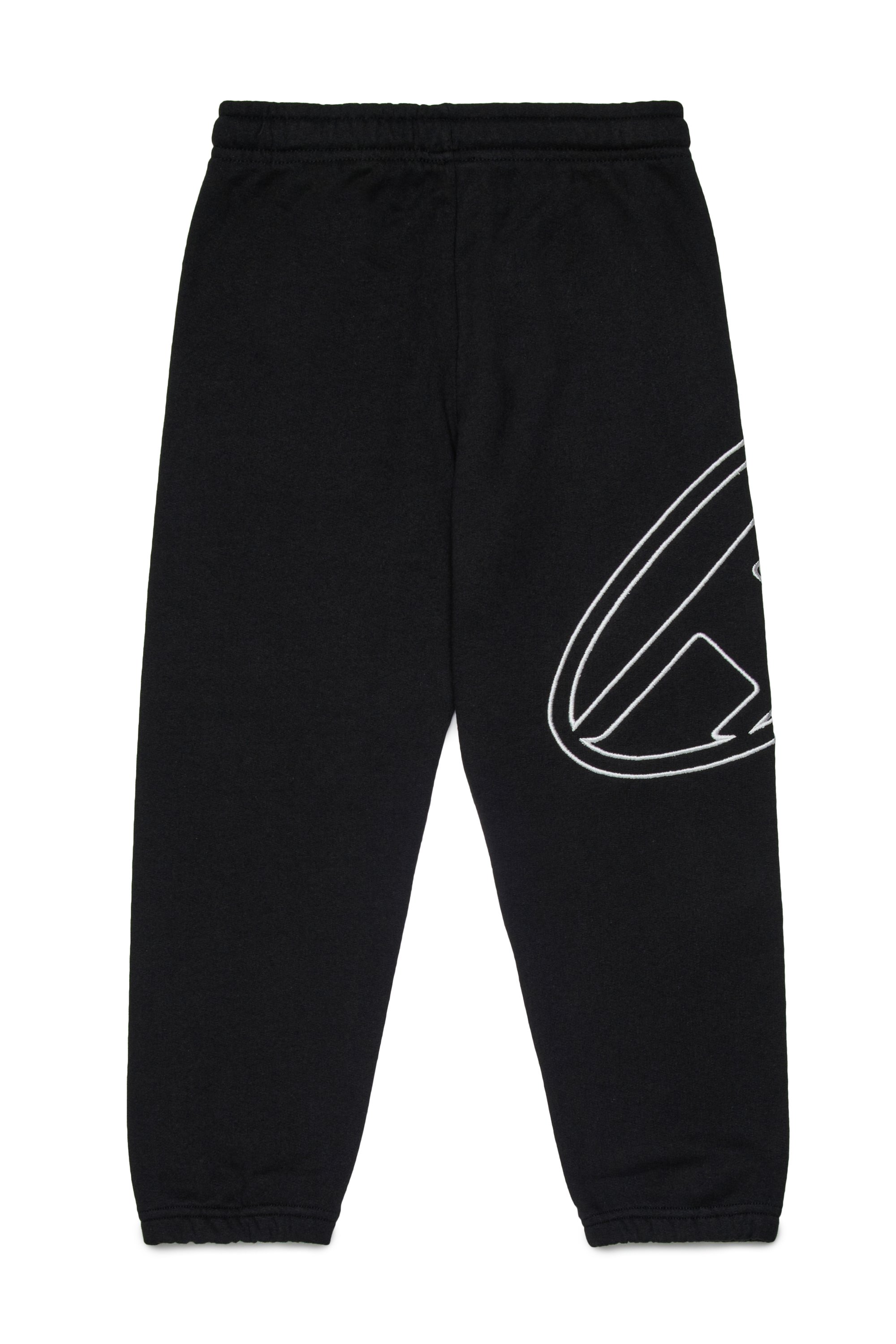 Diesel - PMARKYMEGOVALD, Male's Sweatpants with mega Oval D embroidery in ブラック - 2