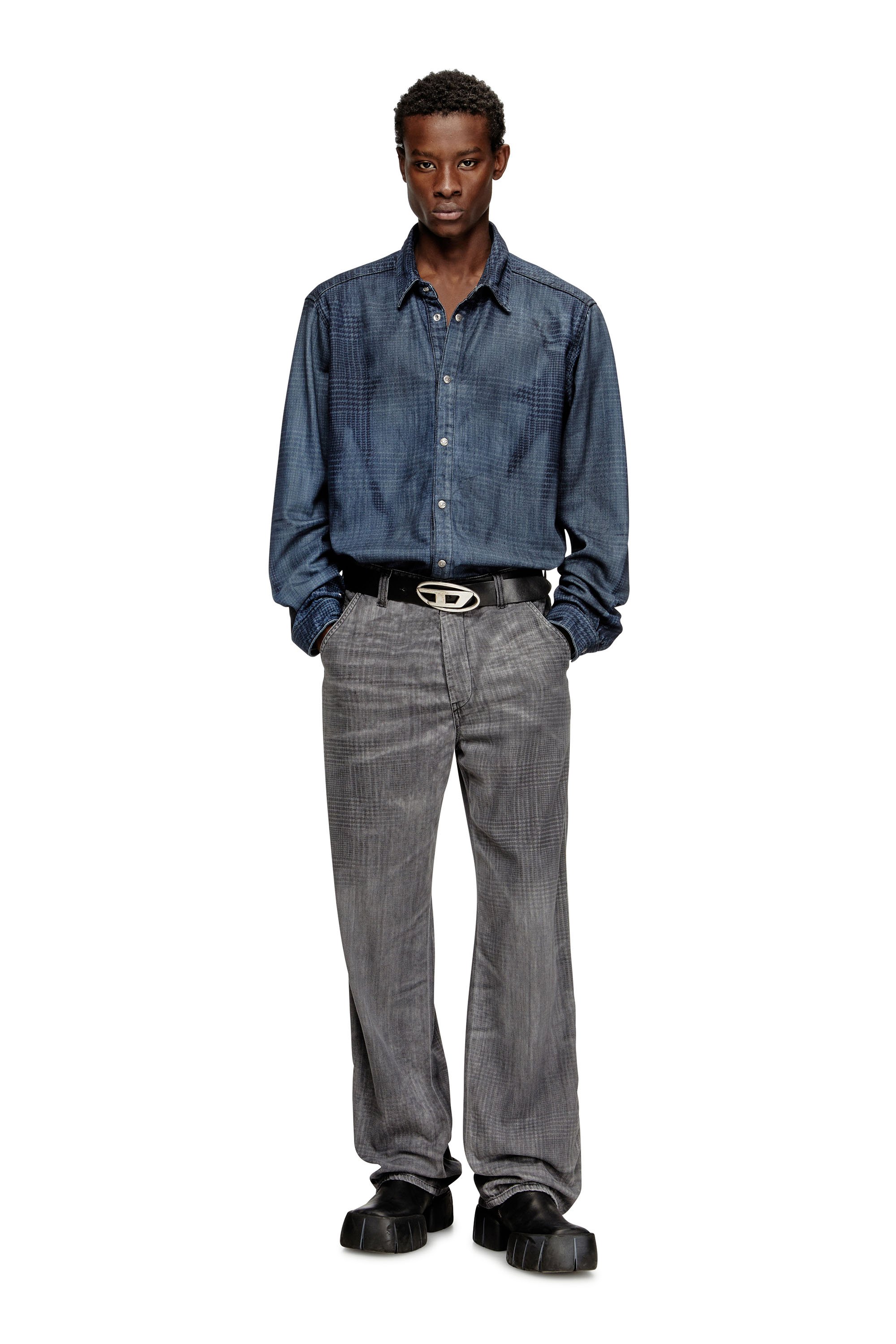 Diesel - D-SIMPLY-S13, Male's デニムシャツ in ブルー - 2