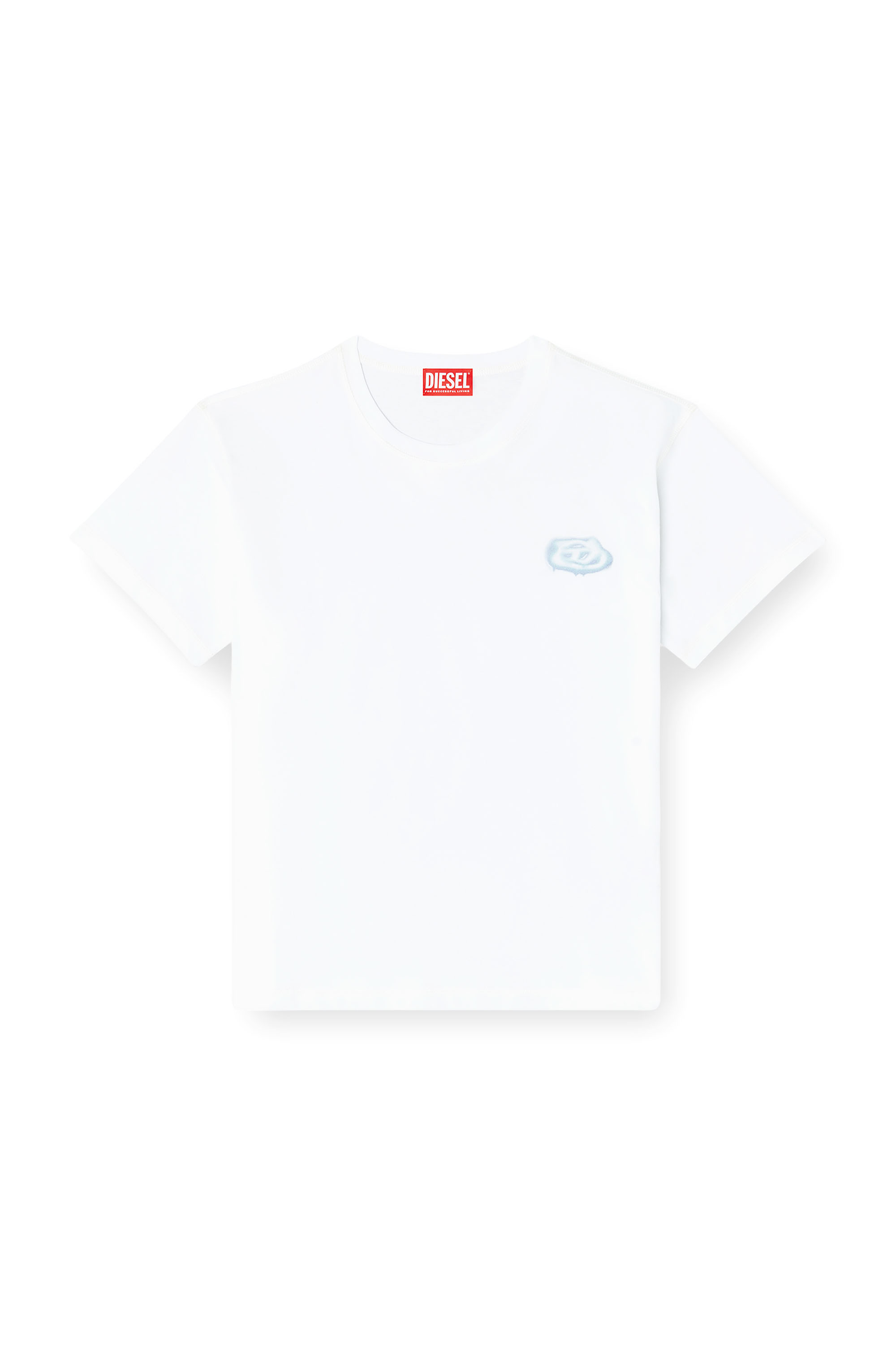 Diesel - T-NORMY-S7, Female's T-shirt with Oval D print in ホワイト - 3