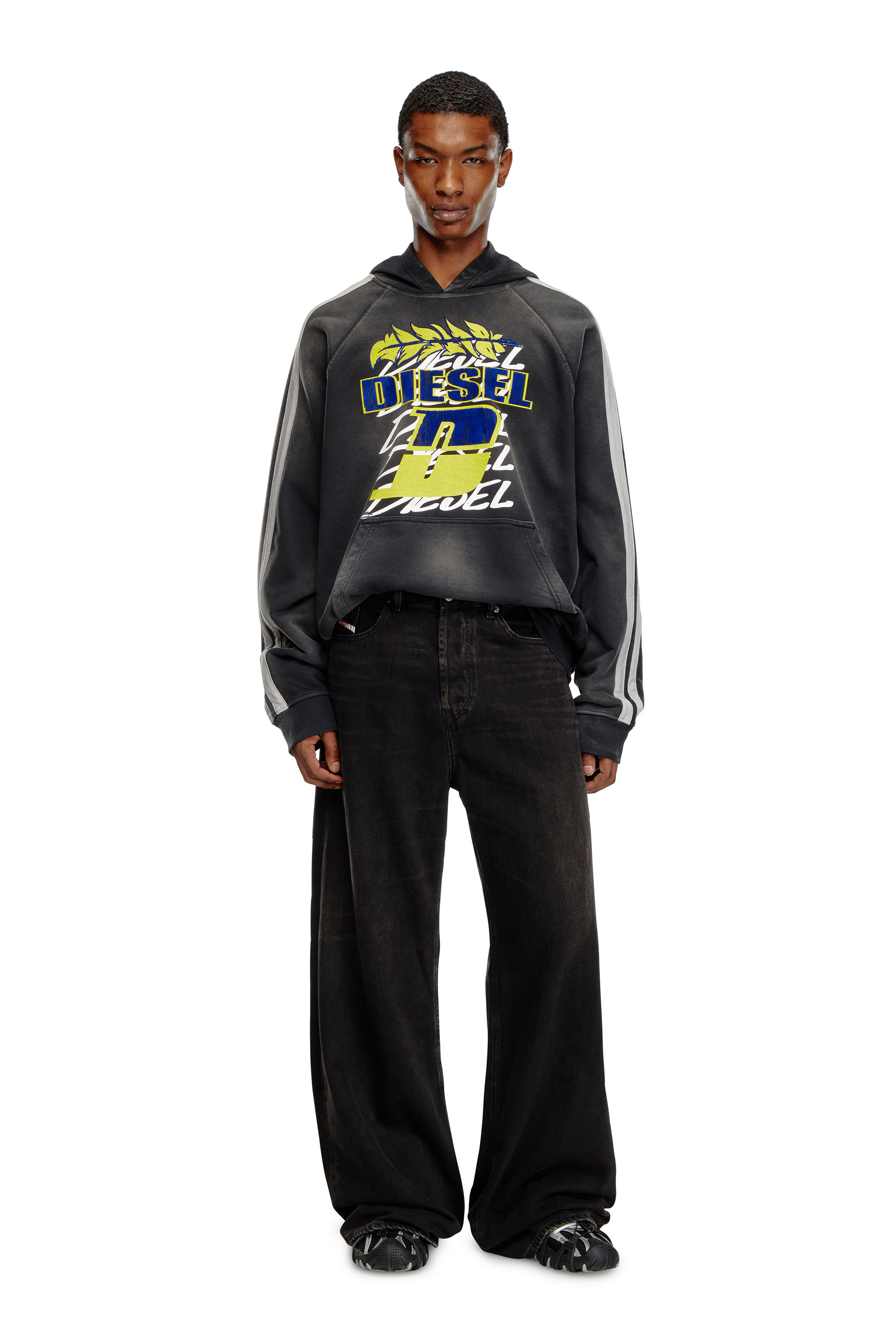 Diesel - Male's Relaxed Jeans D-Rise 09J96, ブラック/ダークグレー - 1