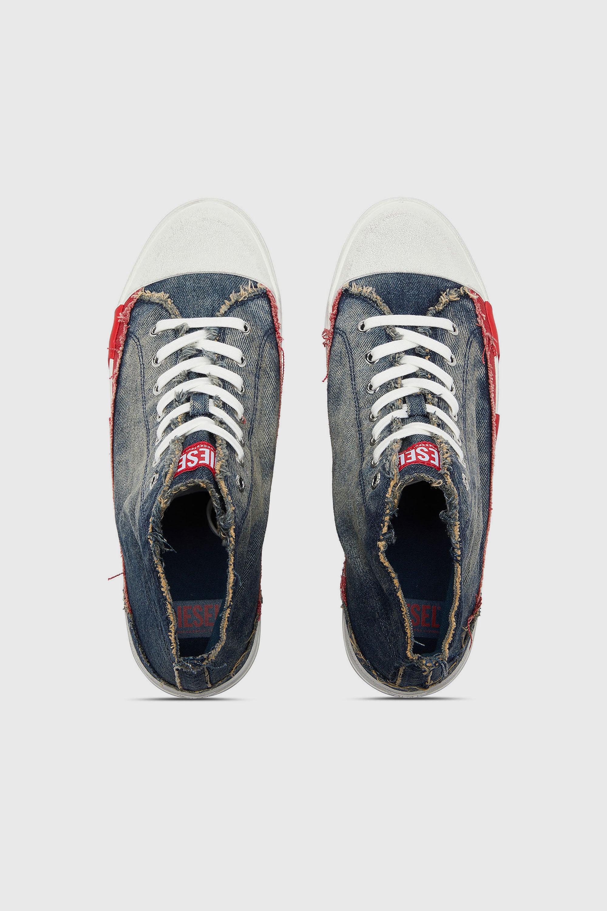 Diesel - S-D-VERSE MID II, Male's ミッドカットスニーカー in ブルー/レッド - 5