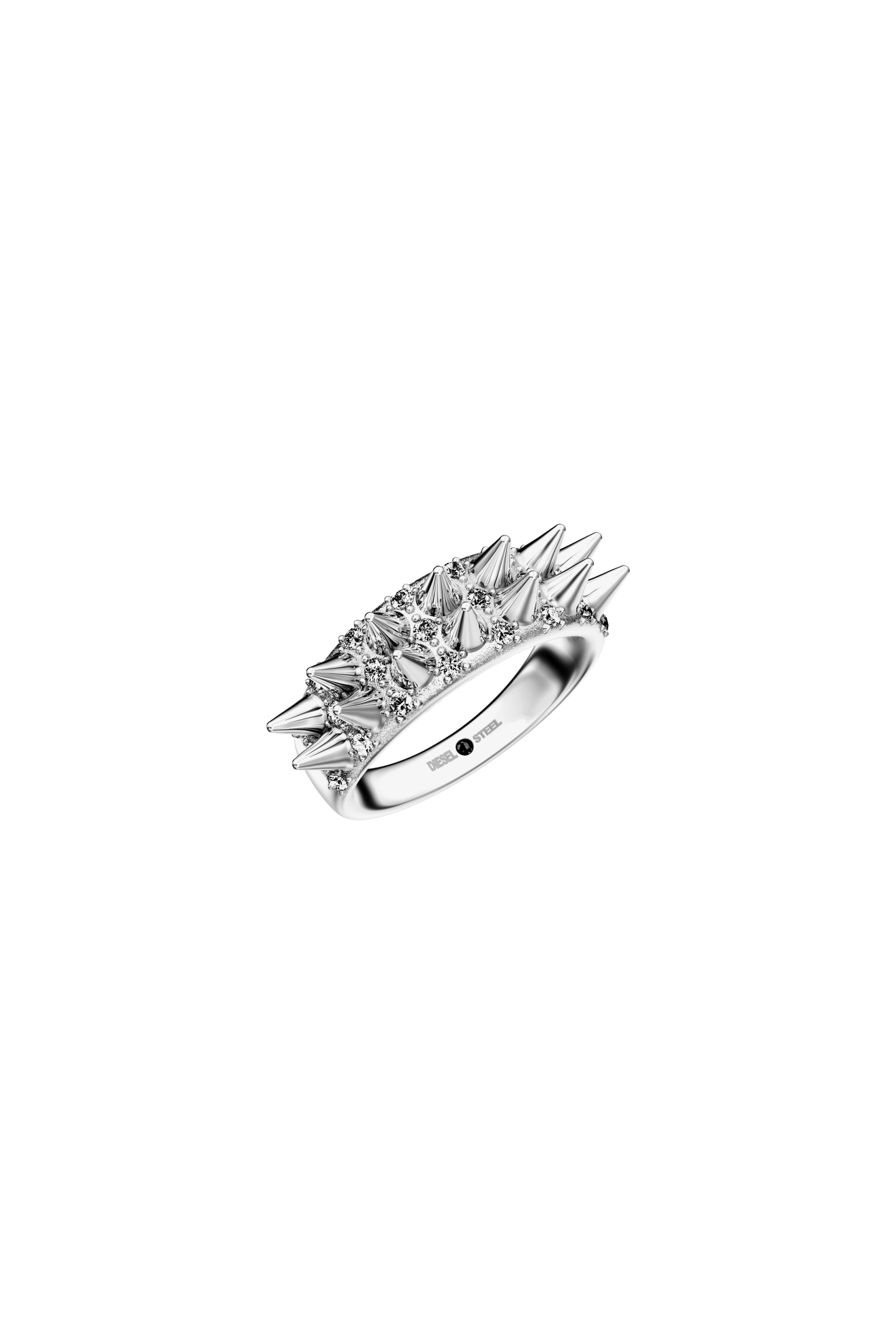 Diesel - DX1723040, Unisex's Stainless Steel Band Ring in シルバー - 1