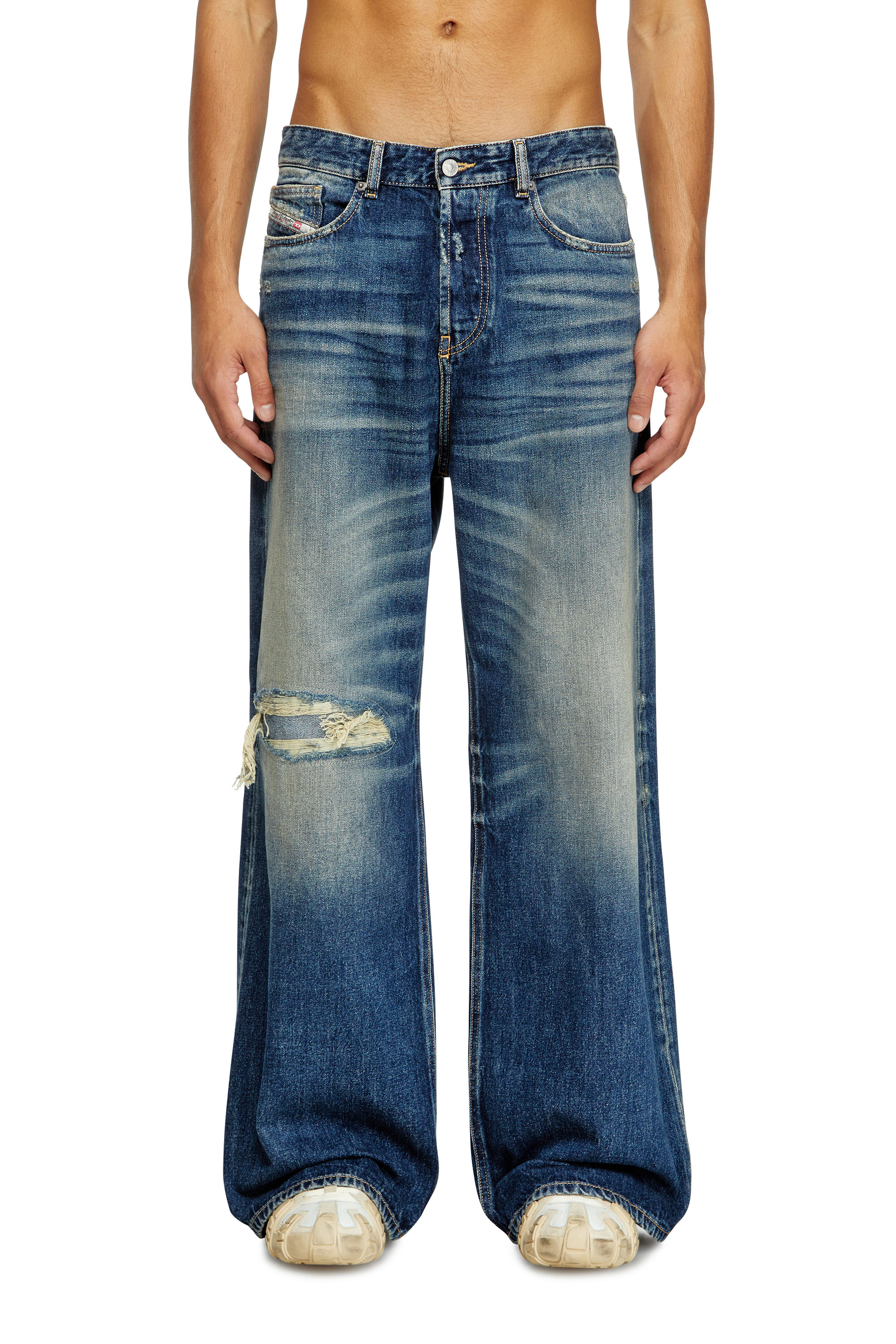 Diesel - Male's Relaxed Jeans D-Rise 09J95, ダークブルー - 3