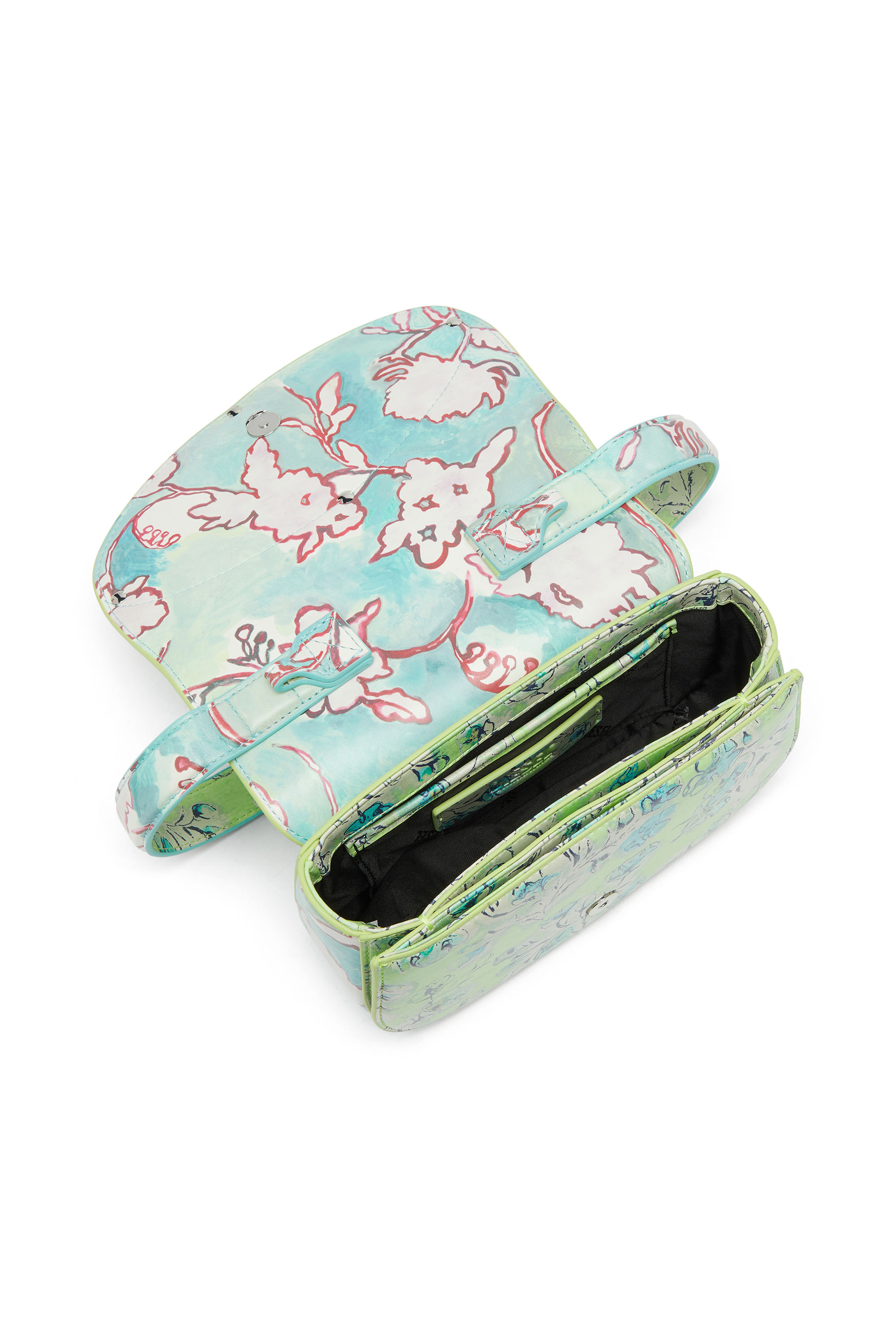 Diesel - 1DR, Female's 1DR-Iconic shoulder bag with floral print in グリーン - 4