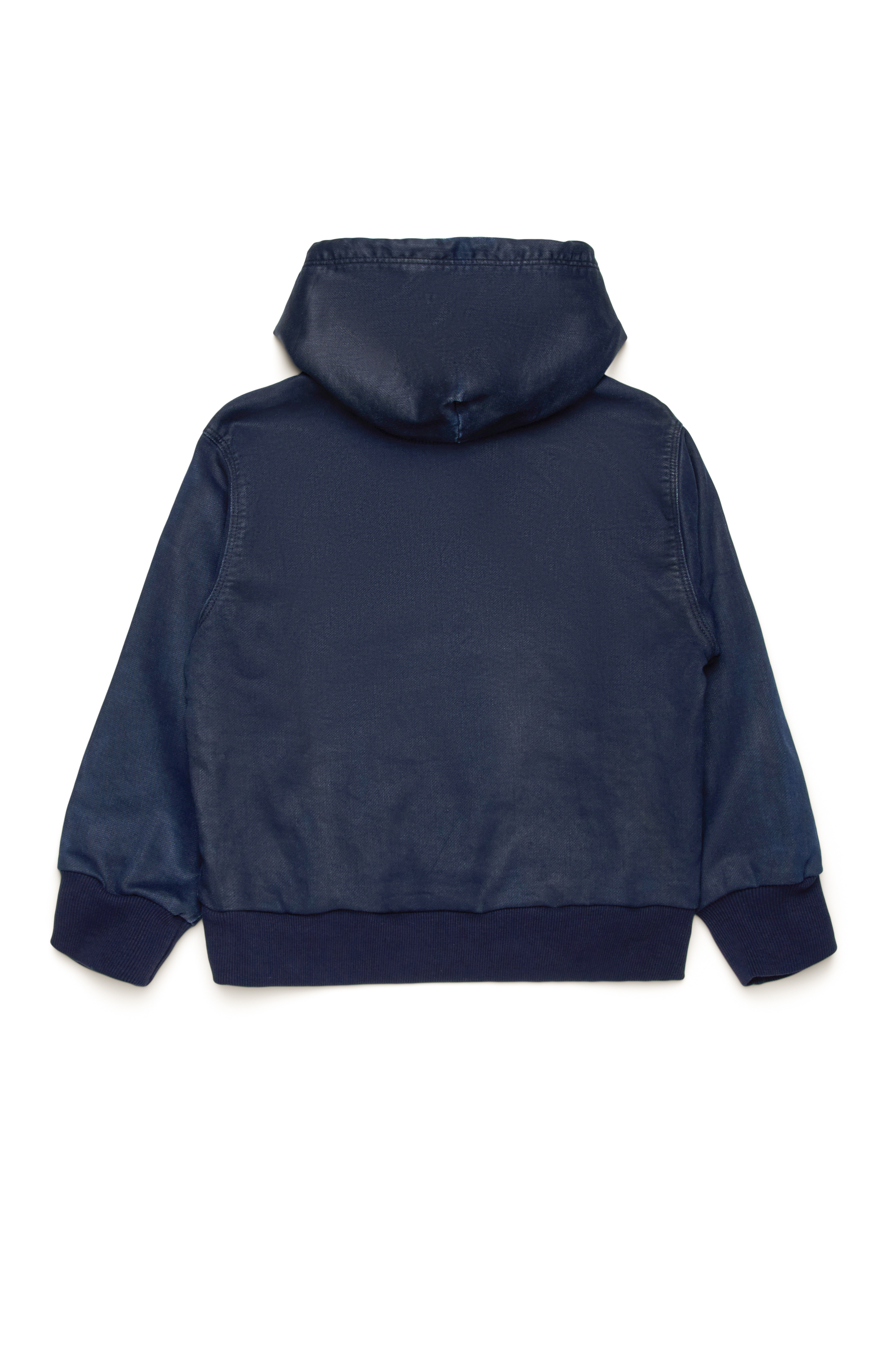 Diesel - SUM-RIB-NE-OVER JJJ, Unisex's JoggJeans hoodie with coated effect in ダークブルー - 2
