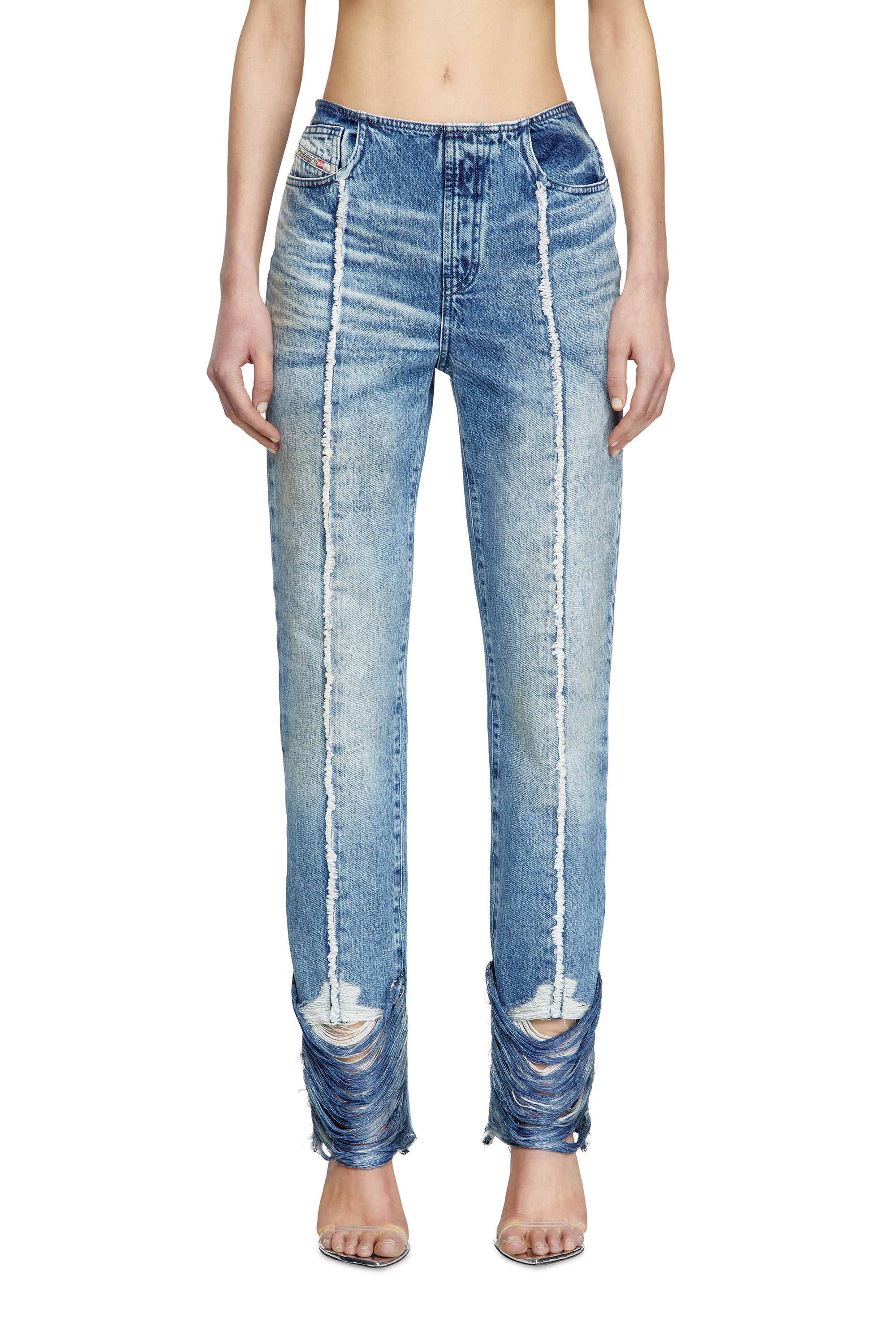Diesel - Female's Bootcut Jeans D-Ginna 0CMBM, ミディアムブルー - 3