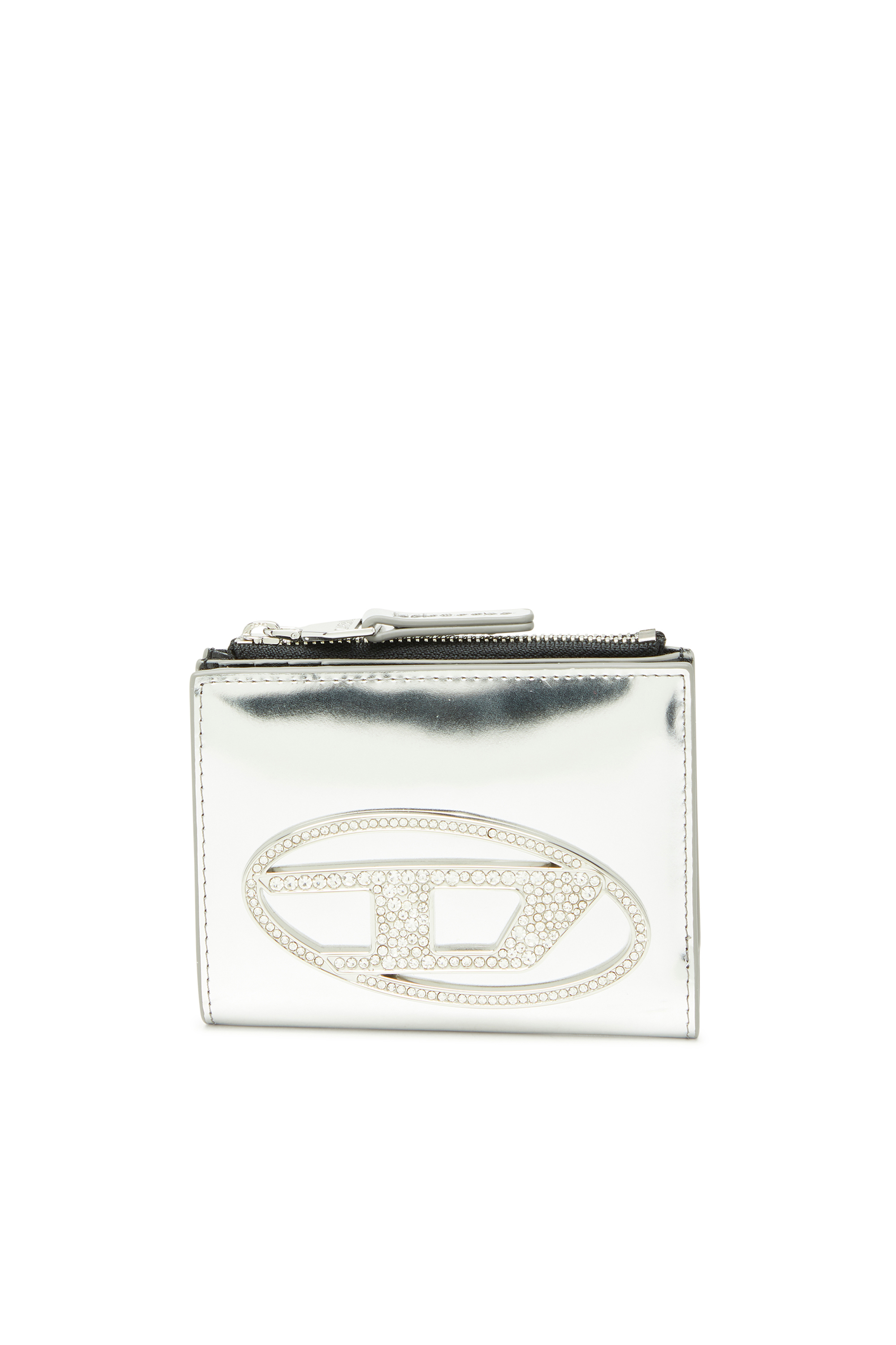 Diesel - 1DR BI FOLD ZIP II, Female's 二つ折りウォレット in シルバー - 1