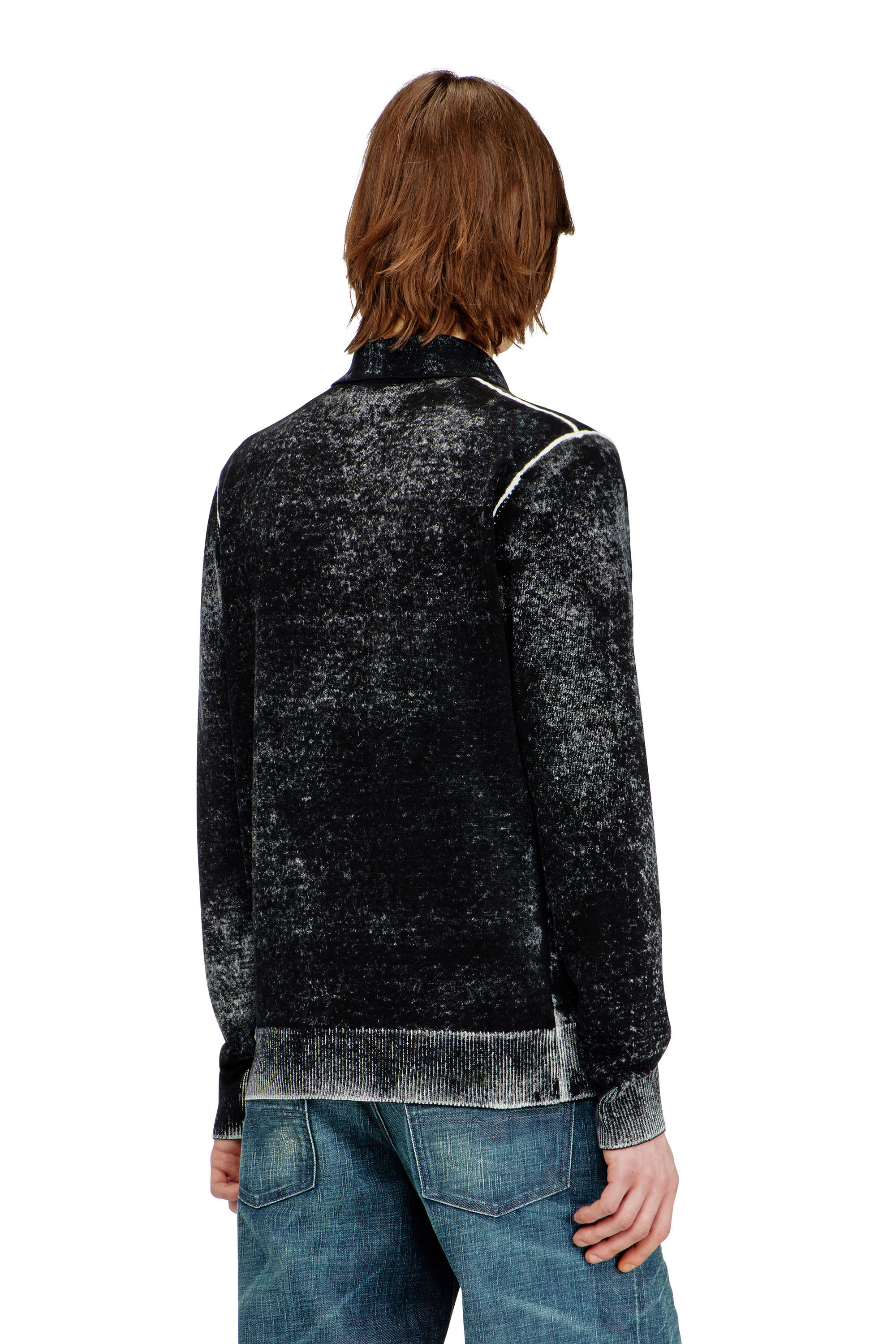 Diesel - K-LAWRENCE, Male's 長袖ポロニット in グレー/ブラック - 5