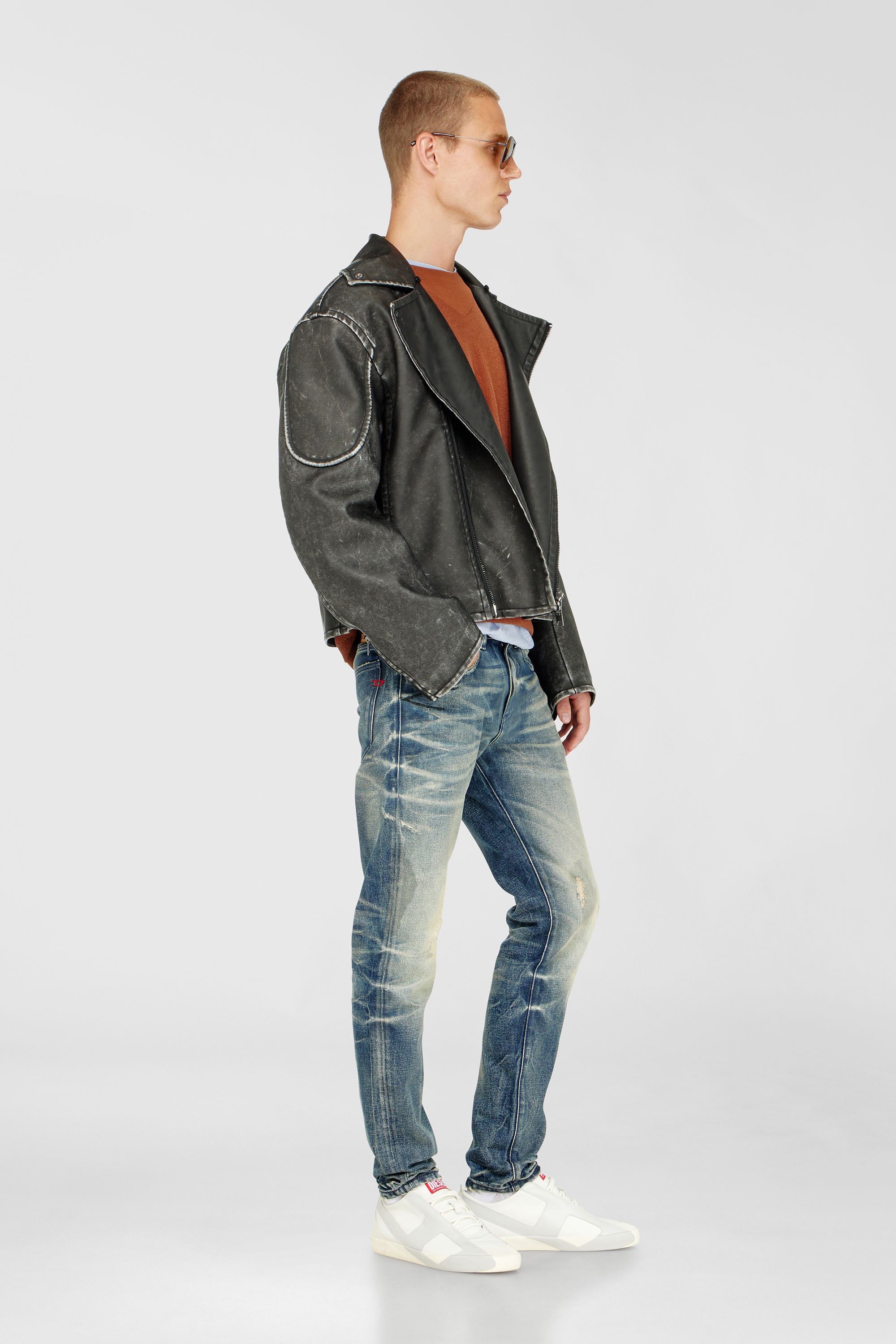 Diesel - Male's Slim Jeans 2019 D-Strukt 09P36, ミディアムブルー - 1