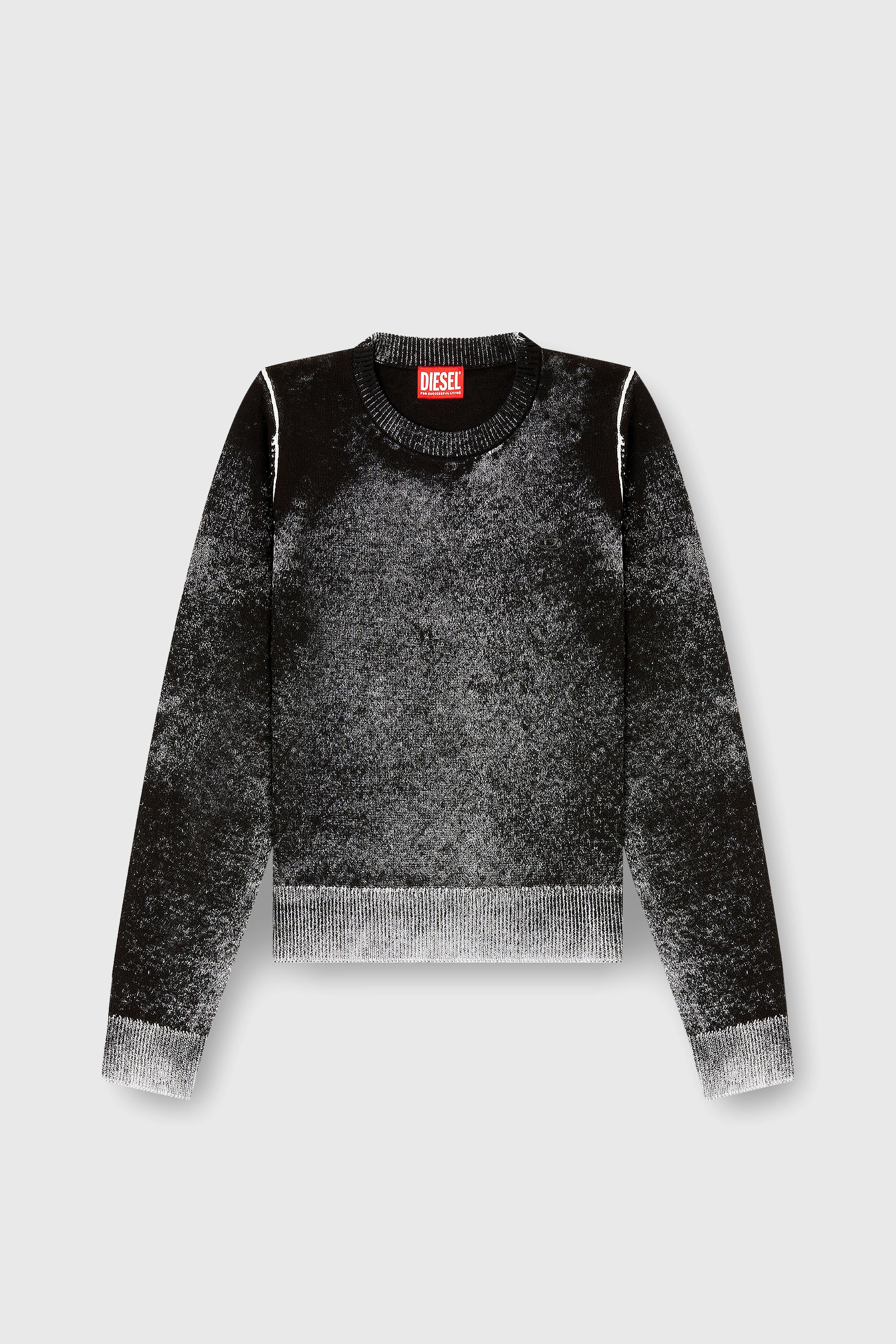 Diesel - M-LOVRE, Female's プルオーバーニット in グレー/ブラック - 2