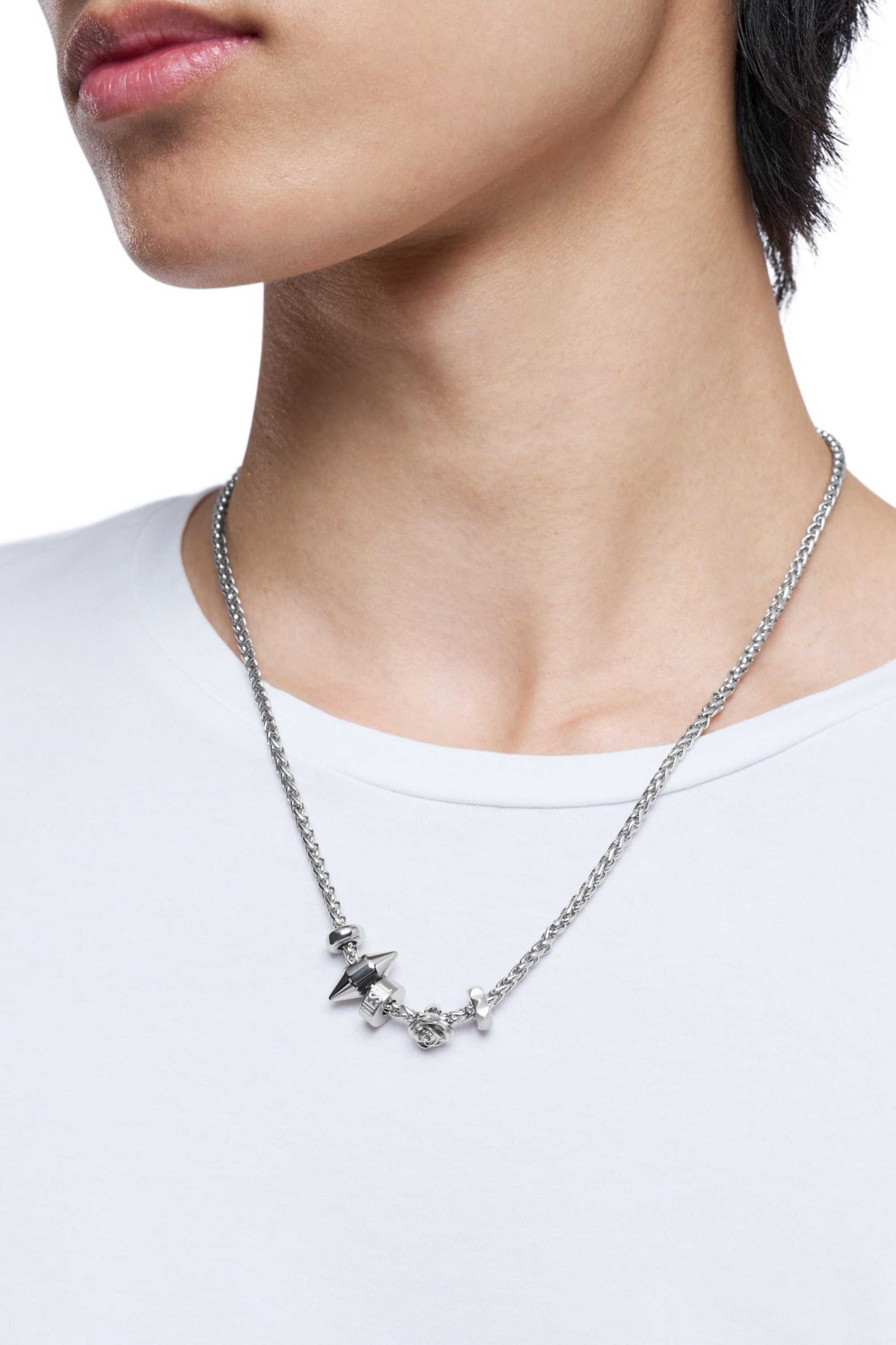 Diesel - DX1623040 JEWELLERY, Unisex's Stainless steel charm necklace in シルバー - 4