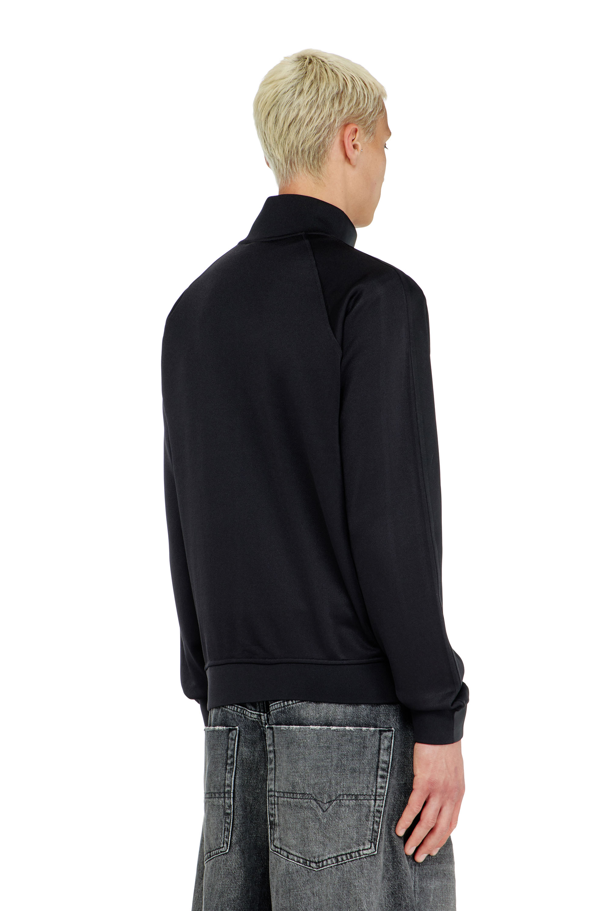 Diesel - S-GLOSSY, Male's ジップアップスウェット in ブラック - 4