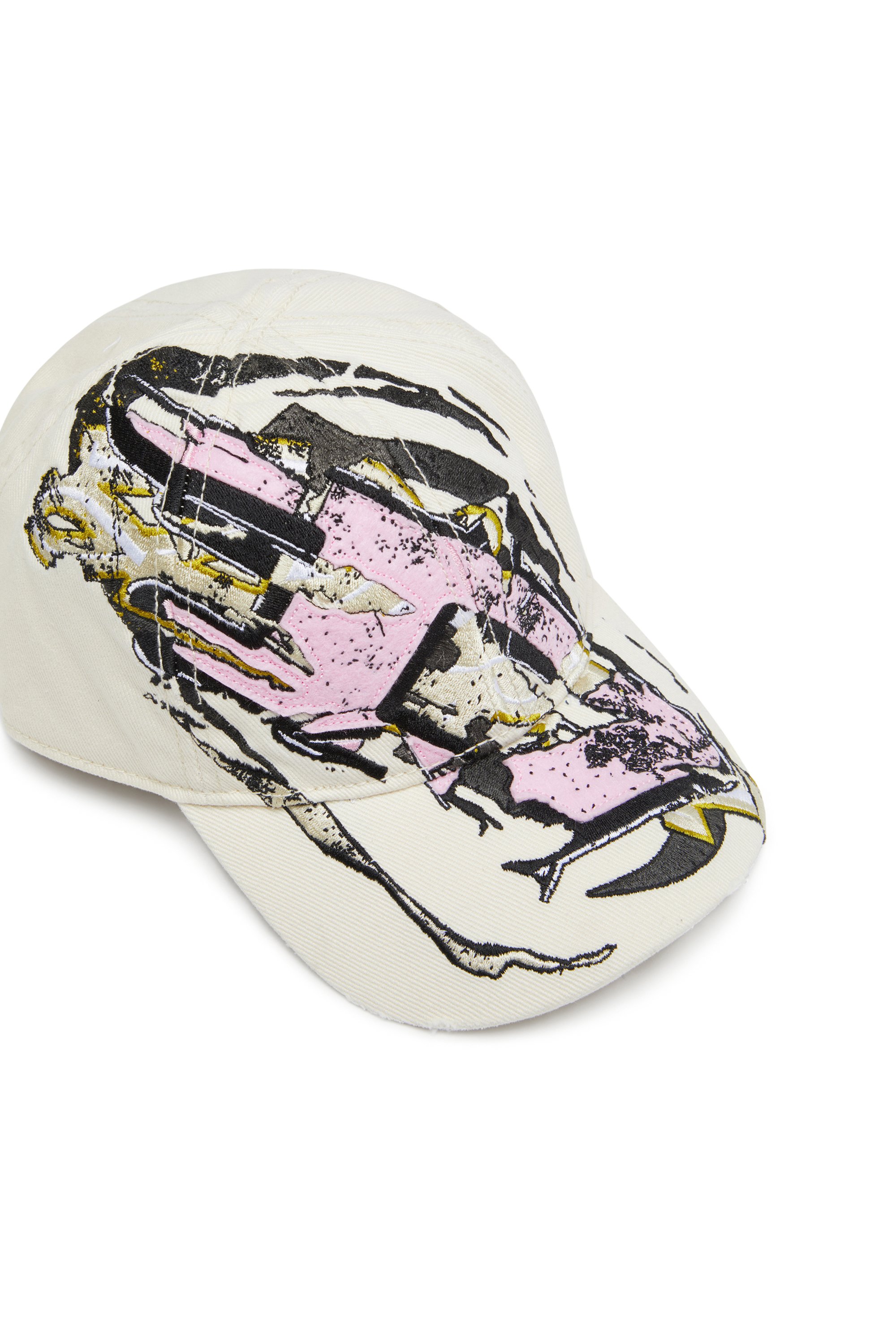 Diesel - C-EIFFEL, Male's Baseball cap with bold Oval D in ホワイト - 3