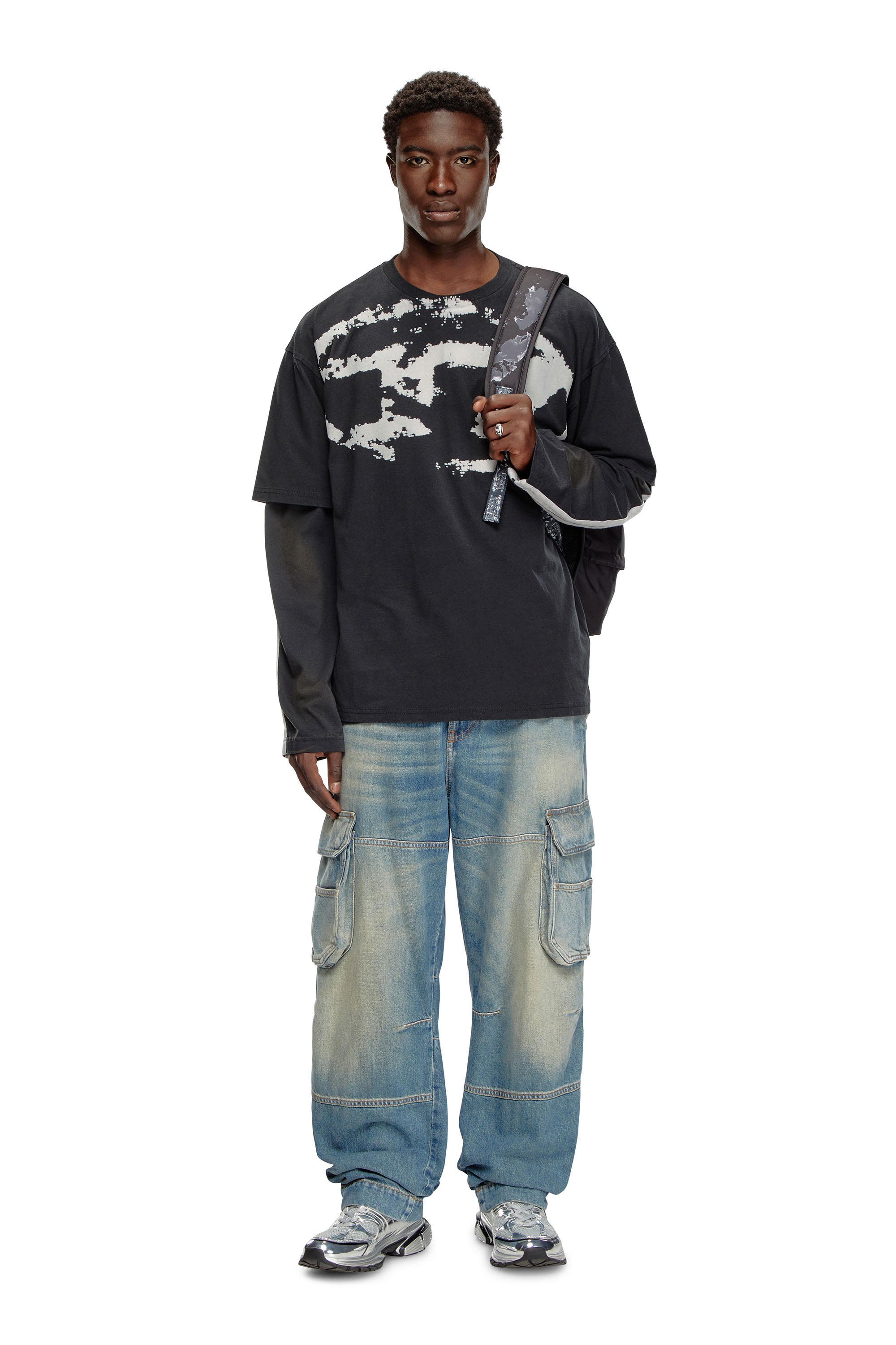 Diesel - T-BOXT-N14, Male's Tシャツ in ブラック - 1