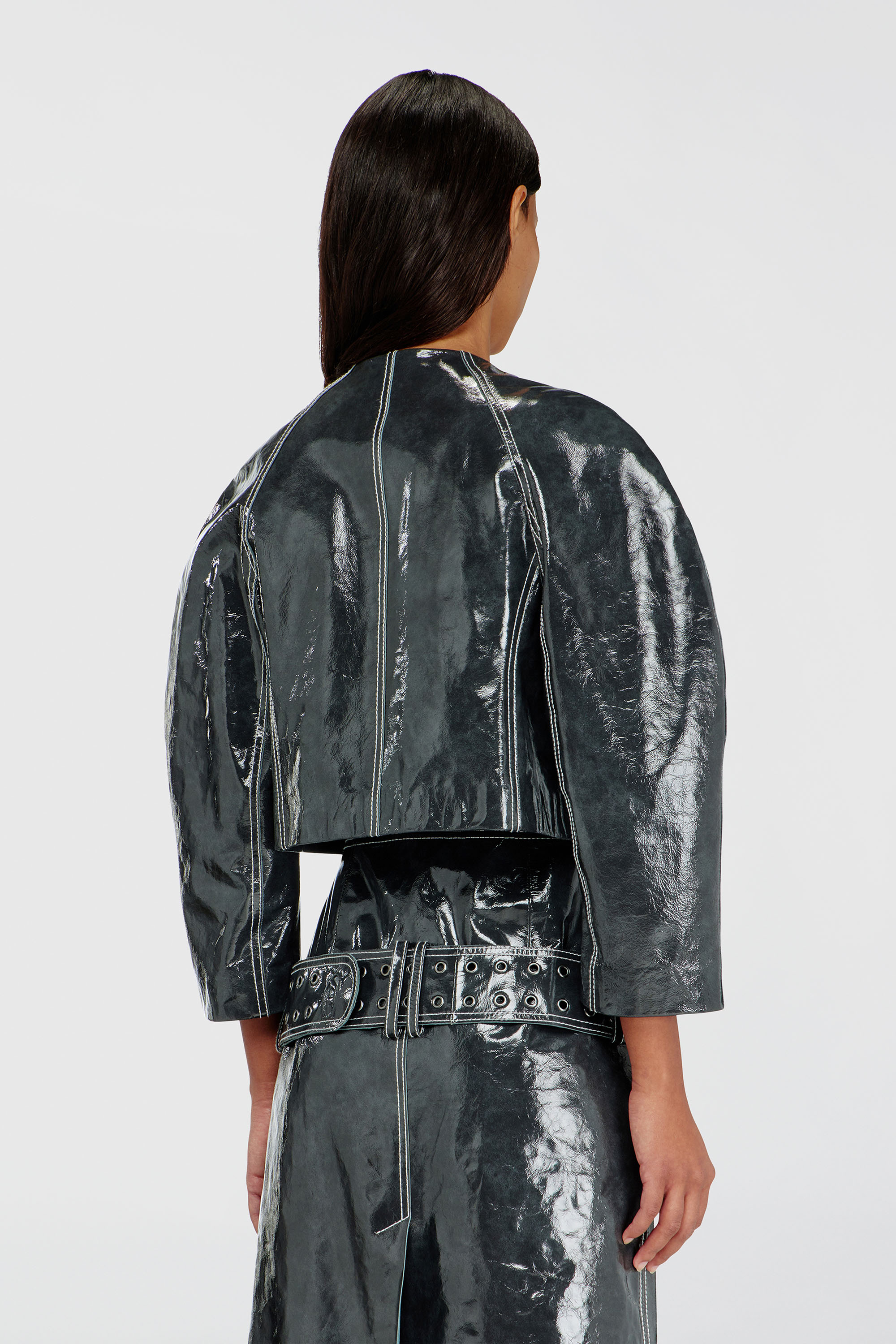 Diesel - L-ANDON, Female's レザージャケット in ダークグレー - 5