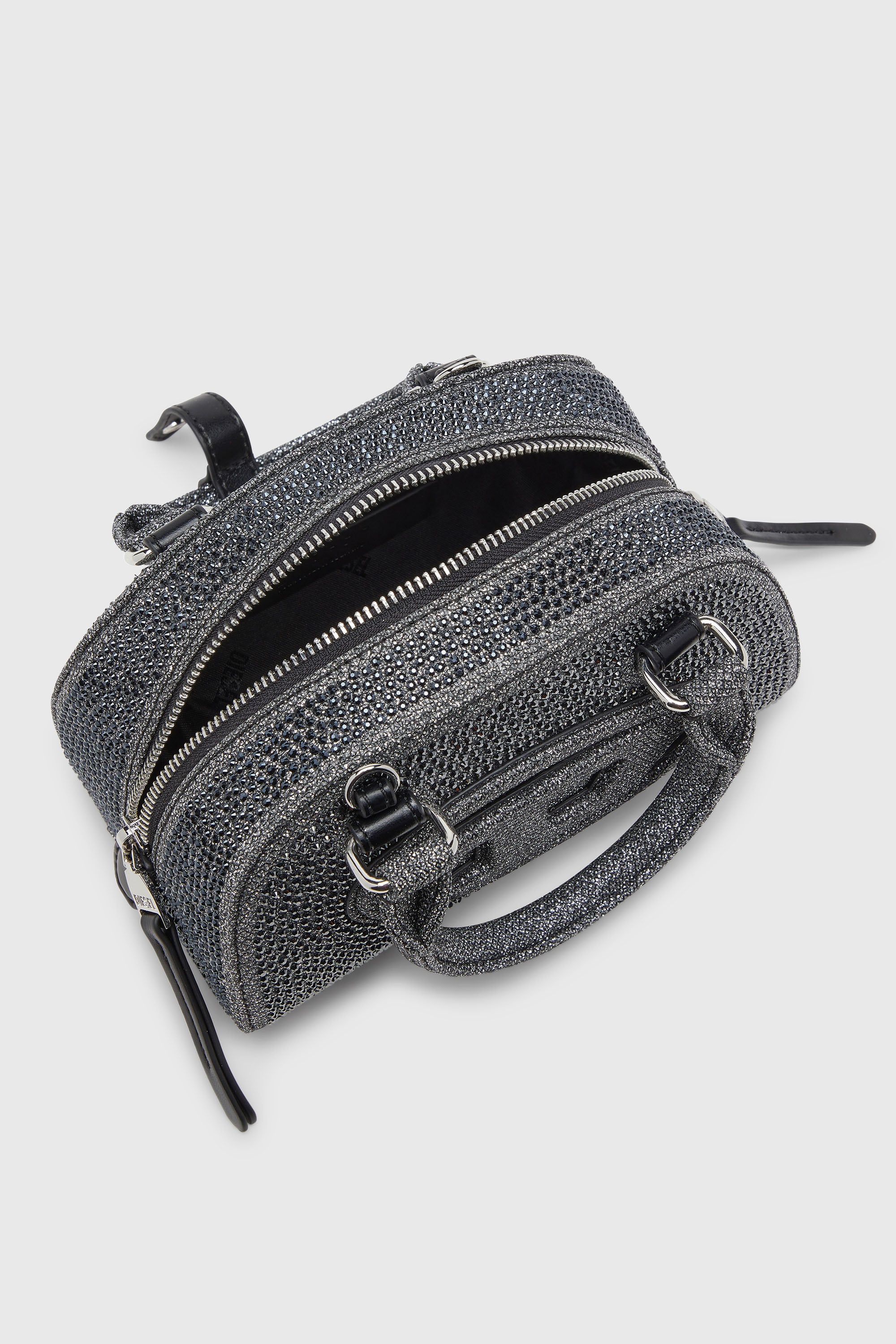 Diesel - 1DR DOME CROSSBODY, Female's クロスボディバッグ in ブラック/シルバー - 4