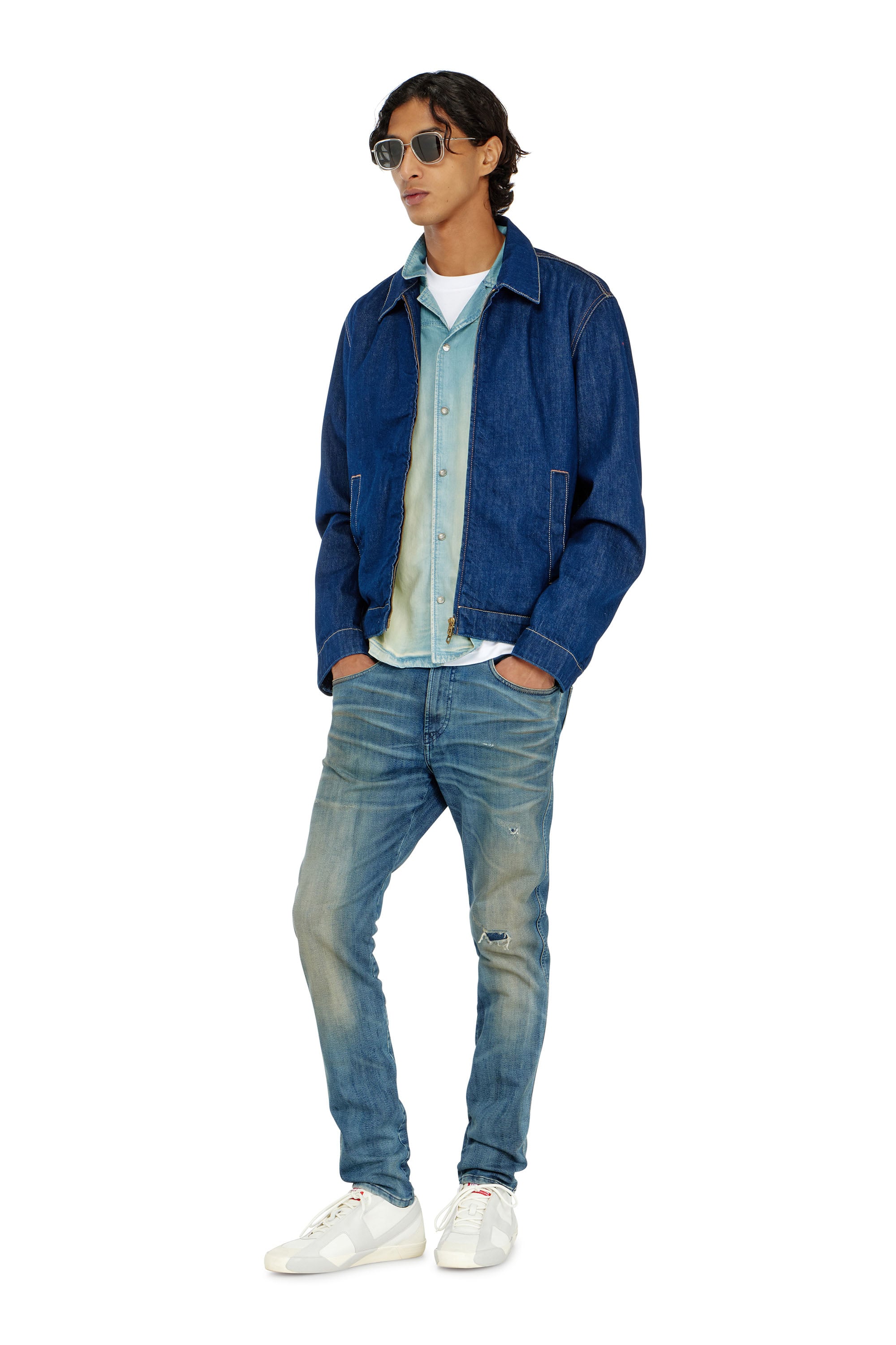 Diesel - Male's Slim 2062 D-Strukt Joggjeans&reg; 09P98, ミディアムブルー - 1