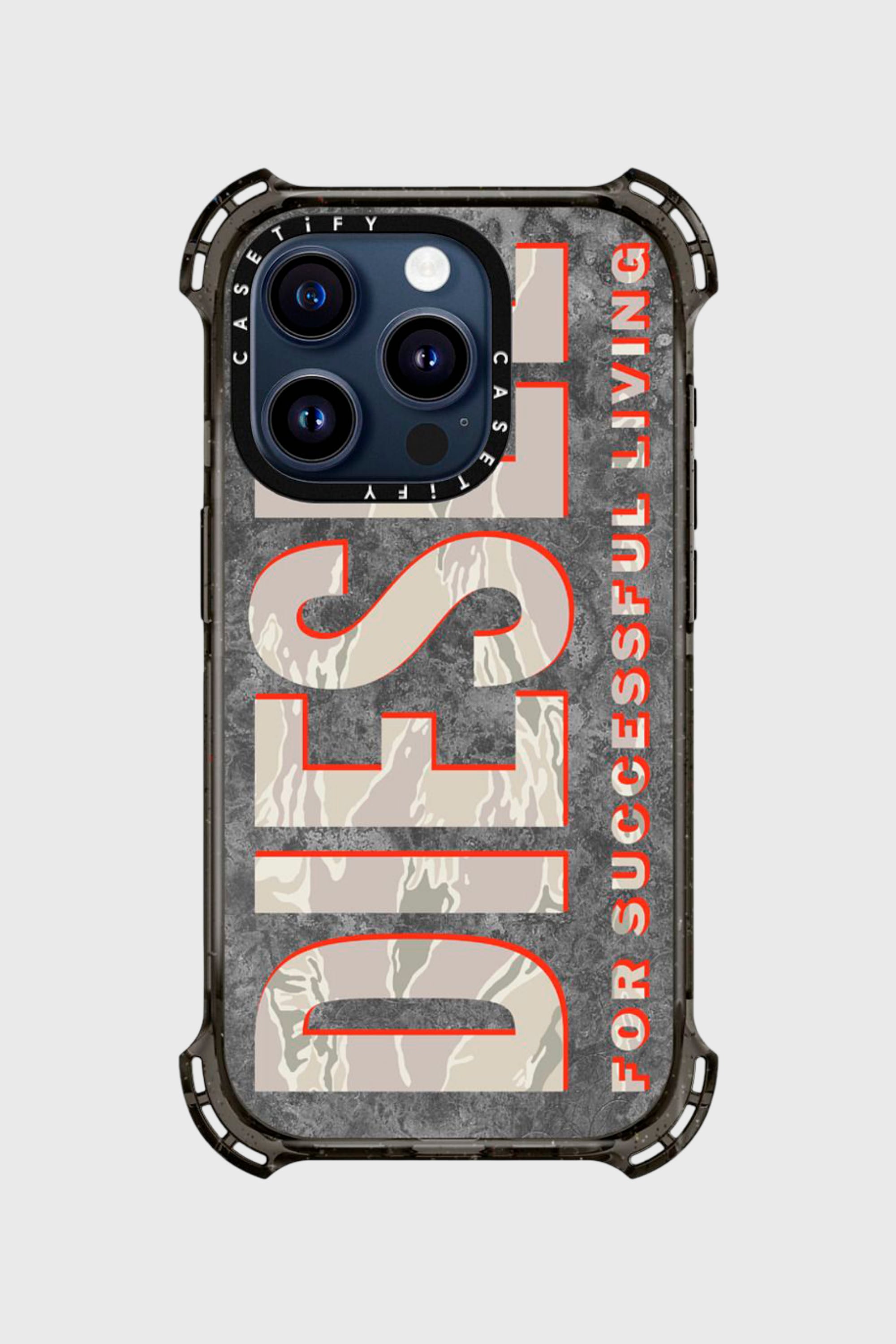 Diesel - 60308 CASETIFY MOULDED CASE, Unisex's IPHONE 15 PRO in ブラウン/ホワイト - 1