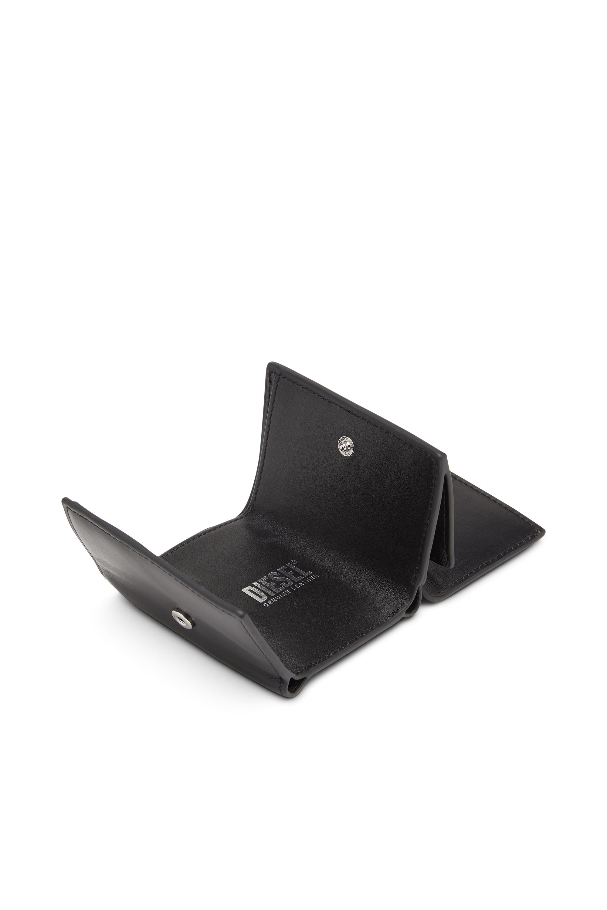 Diesel - LORETTINA, Female's カウレザー三つ折りウォレット in ブラック - 5