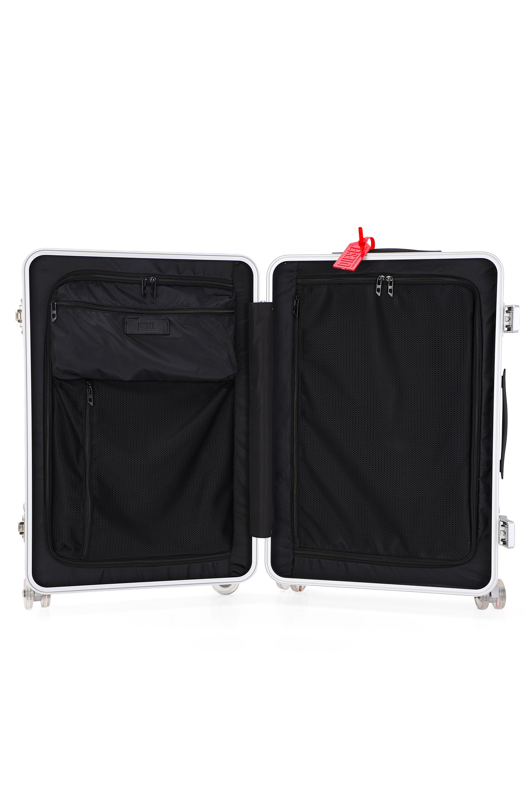 Diesel - DIESEL PC STRONG IMAGE TROLLEY- DSL003, Unisex's Rugged carry‑on suitcase 24" in シルバー - 4