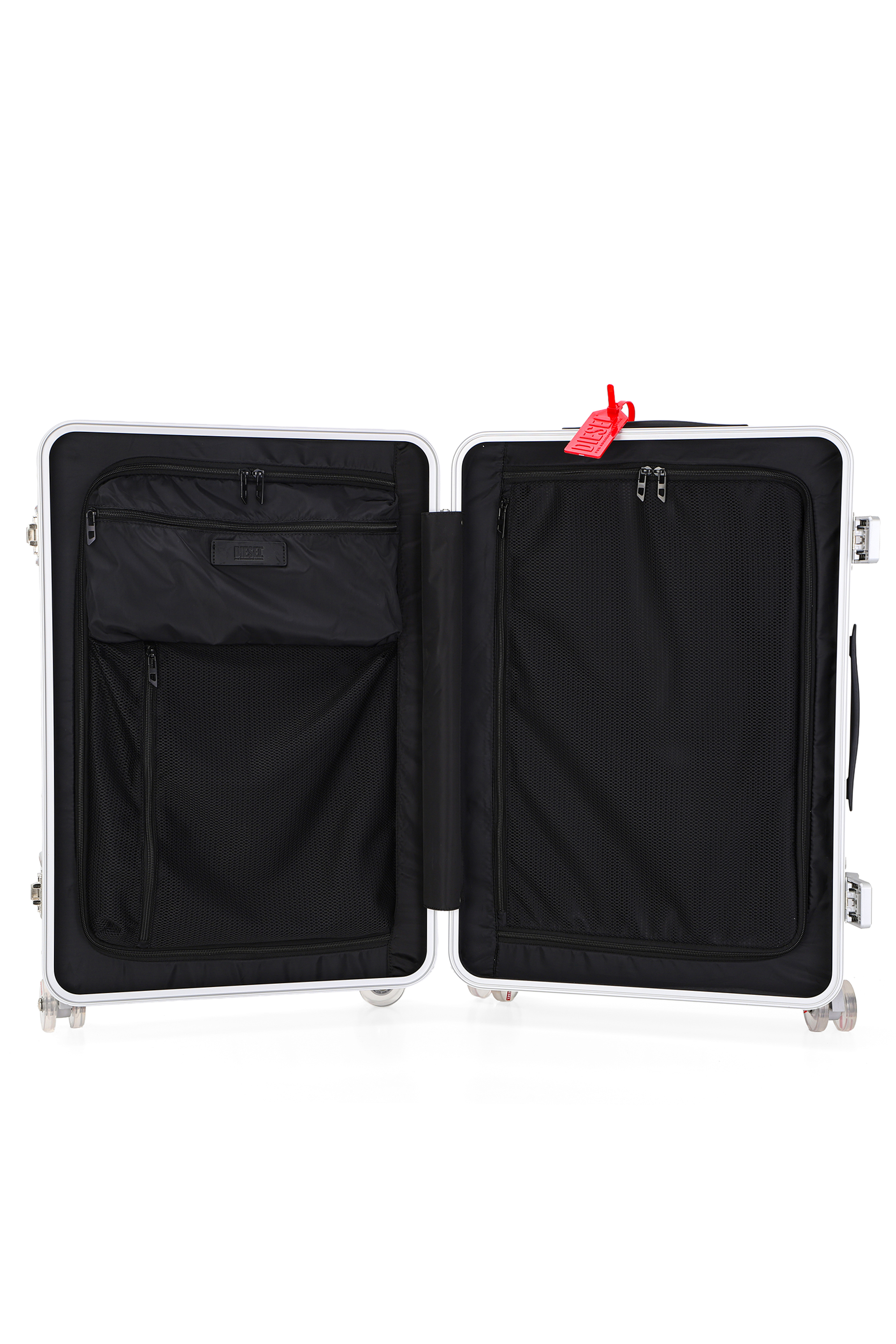 Diesel - DIESEL PC STRONG IMAGE TROLLEY- DSL003, Unisex's Rugged carry‑on suitcase 24" in シルバー - 4