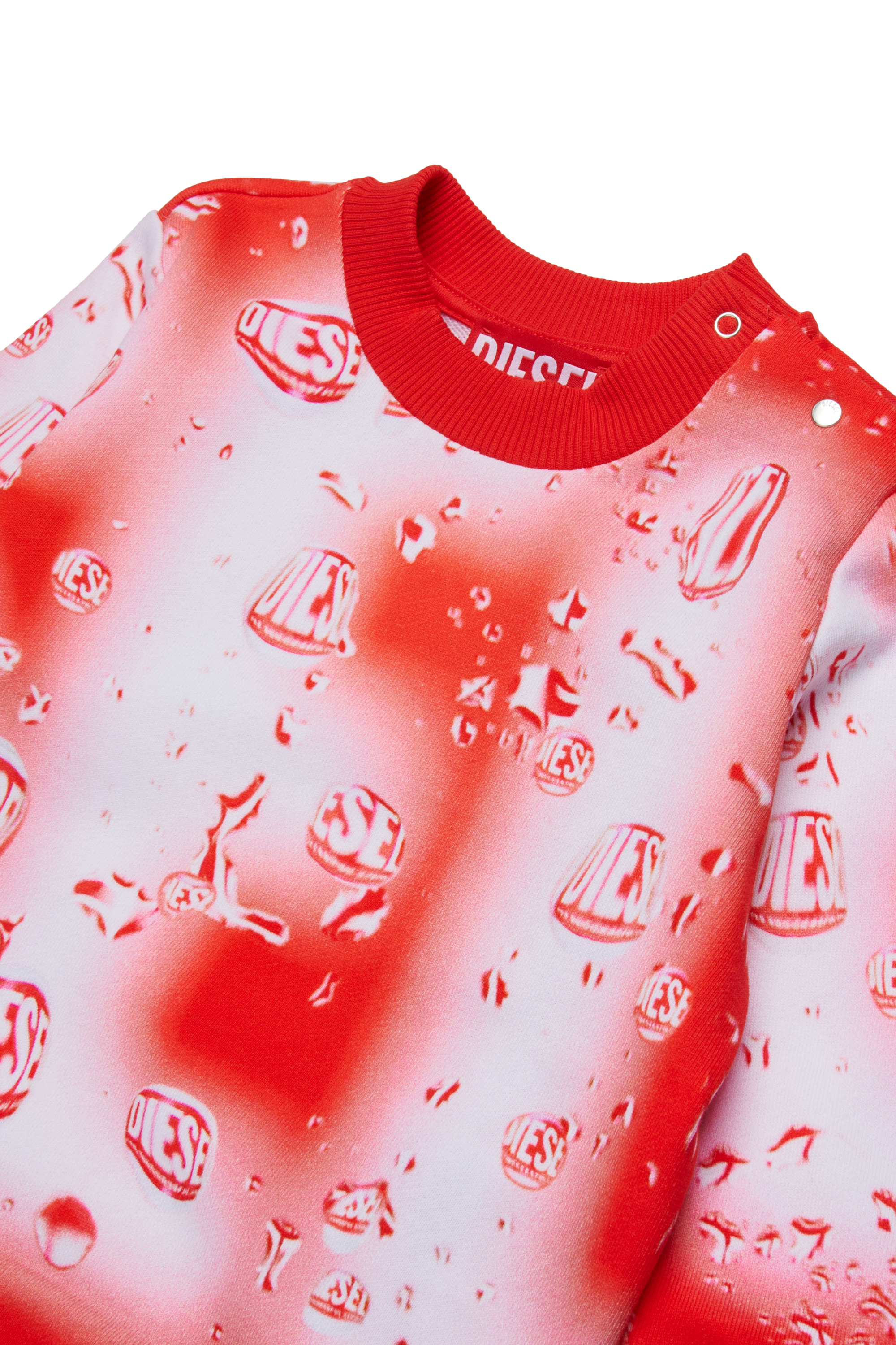 Diesel - SECONB, Unisex's プルオーバースウェット in レッド - 3