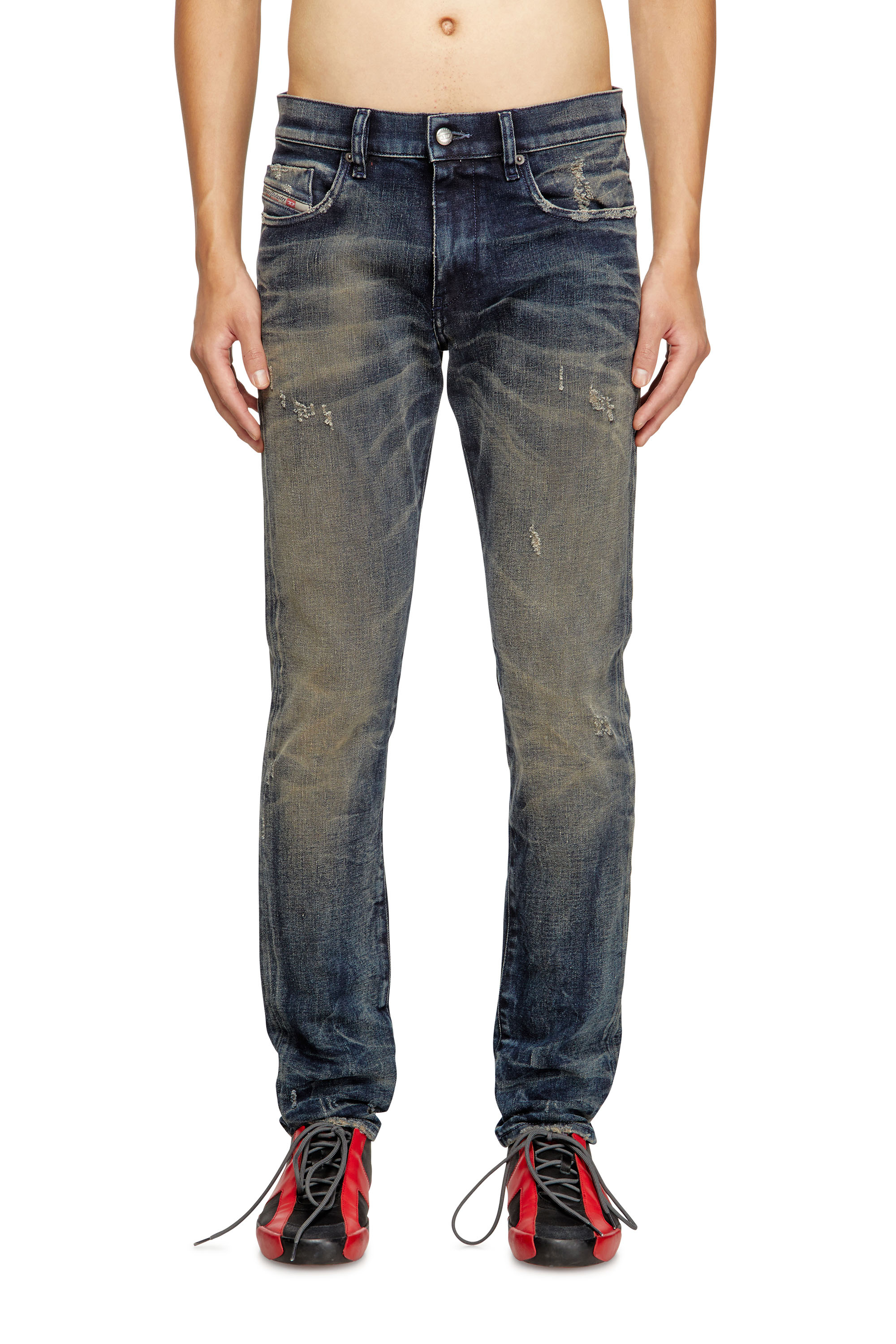 Diesel - Male's Slim Jeans 2019 D-Strukt 09M46, ダークブルー - 1