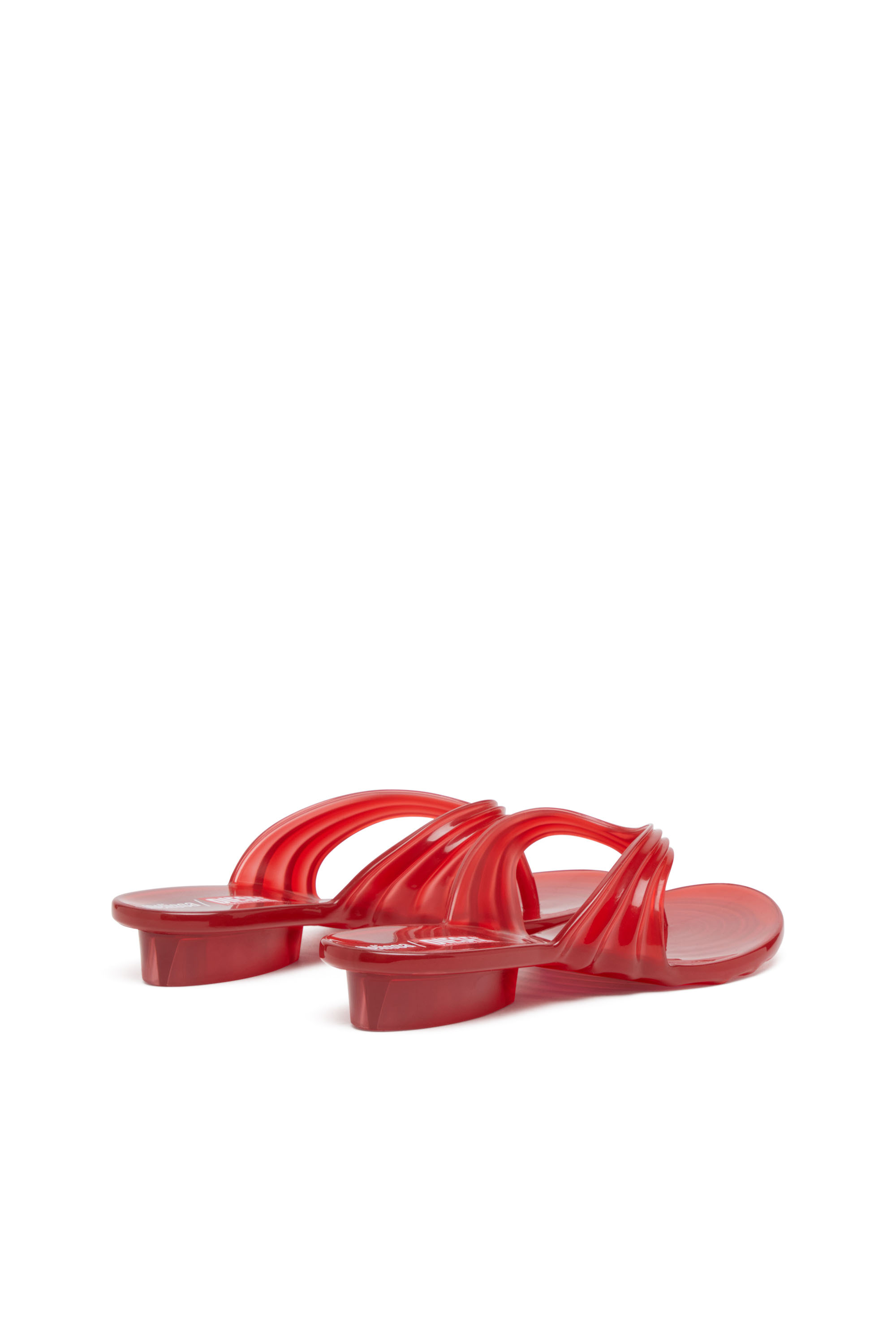 Diesel - MELISSA QUANTUM THONG, Female's Sculptural flip-flops in Melflex® in レッド - 3