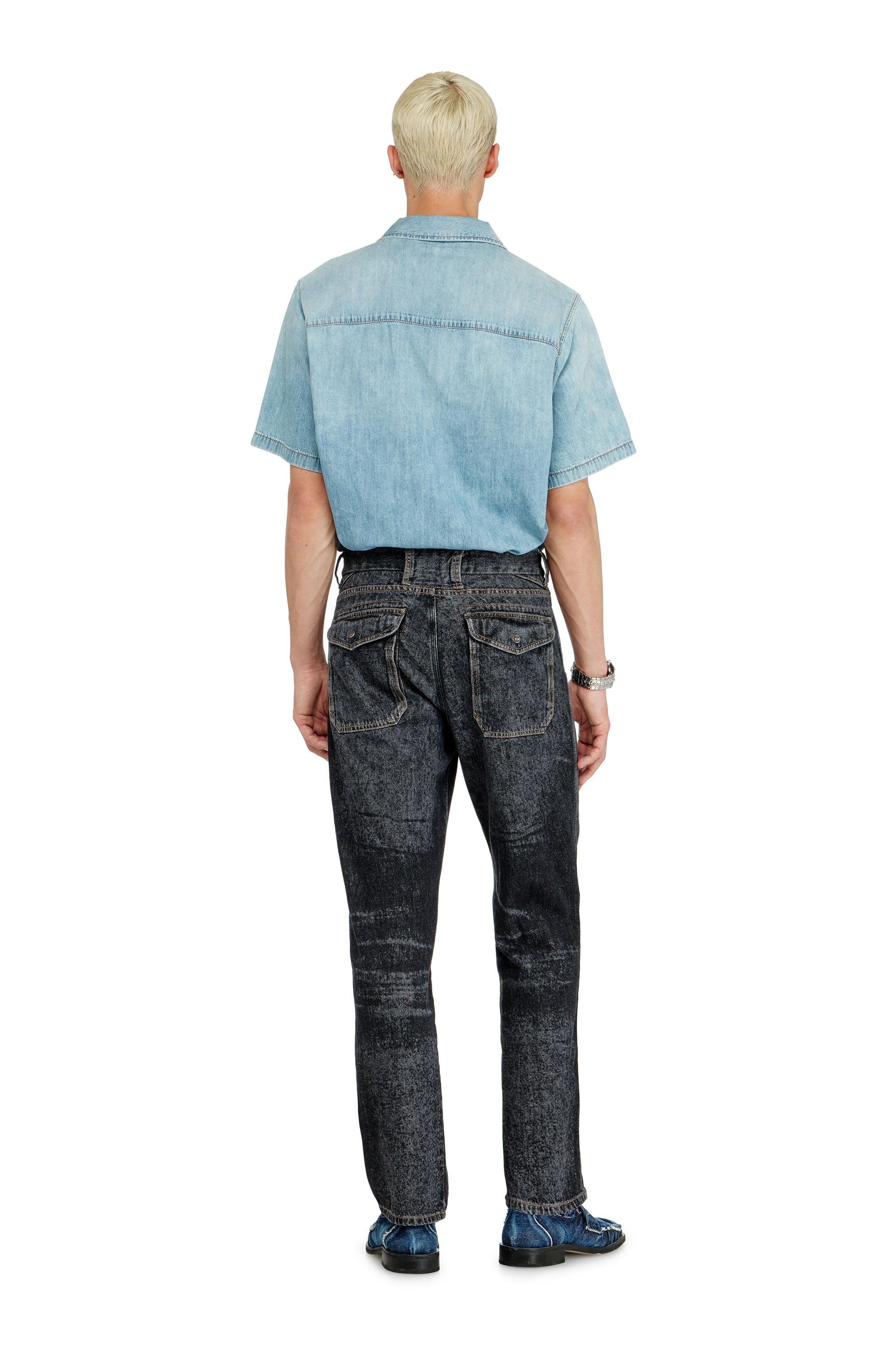 Diesel - Male's Relaxed Jeans D-Marcus 09Q24, ブラック/ダークグレー - 3