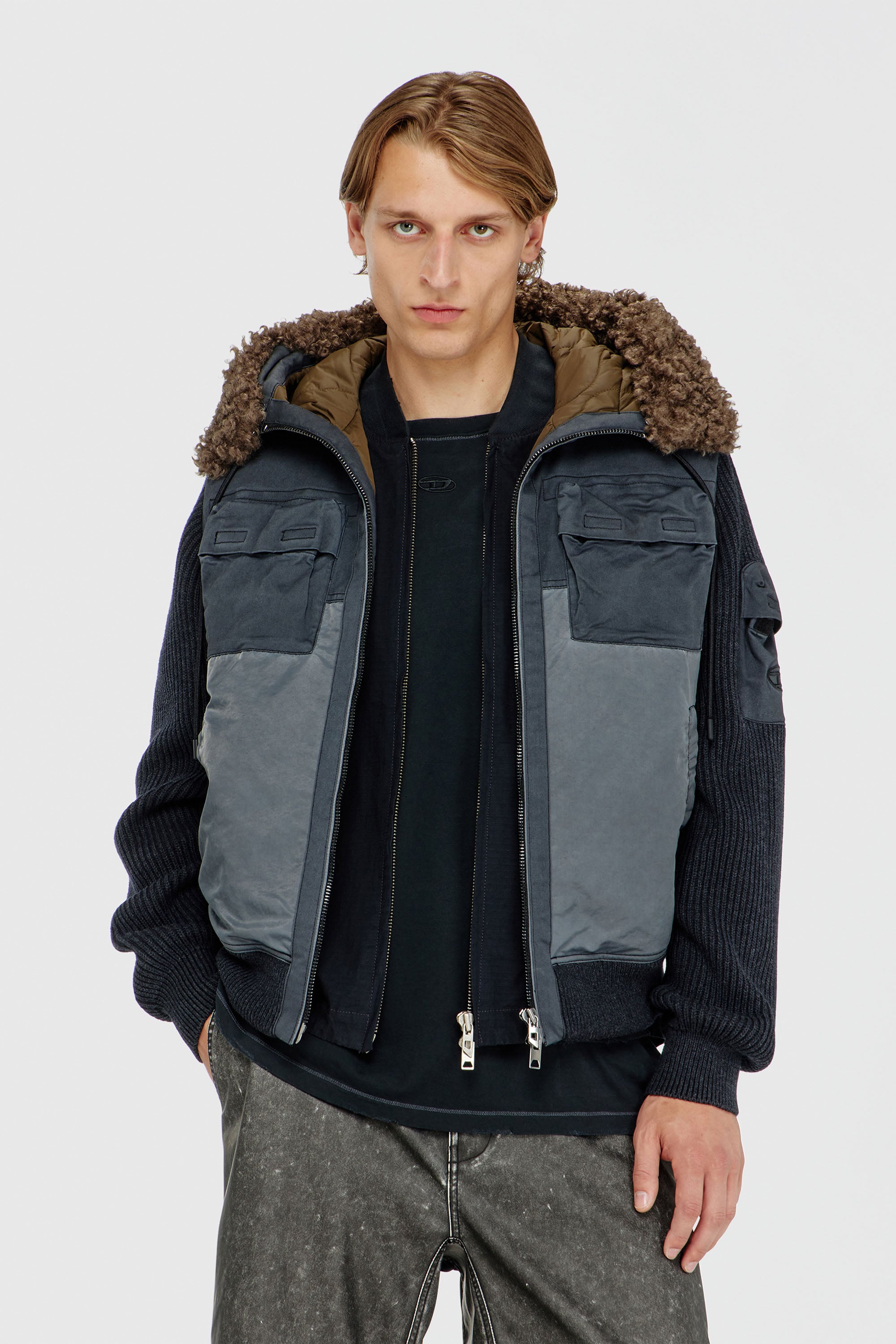 Diesel - W-DELLS, Male's ジャケット in ダークブルー - 1