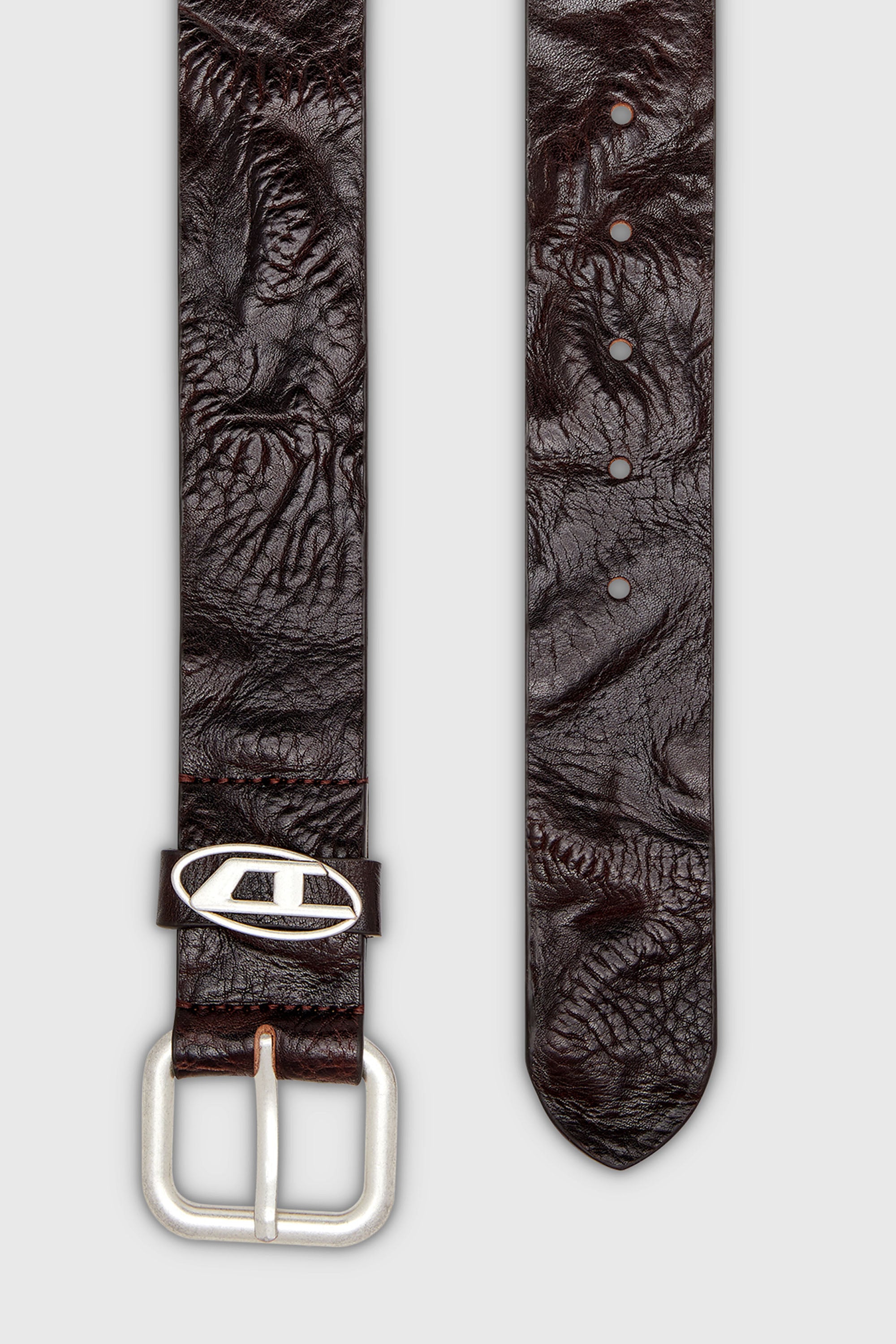 Diesel - B-1DR OVAL D LOOP, Unisex's レザーベルト in ダークブラウン - 2