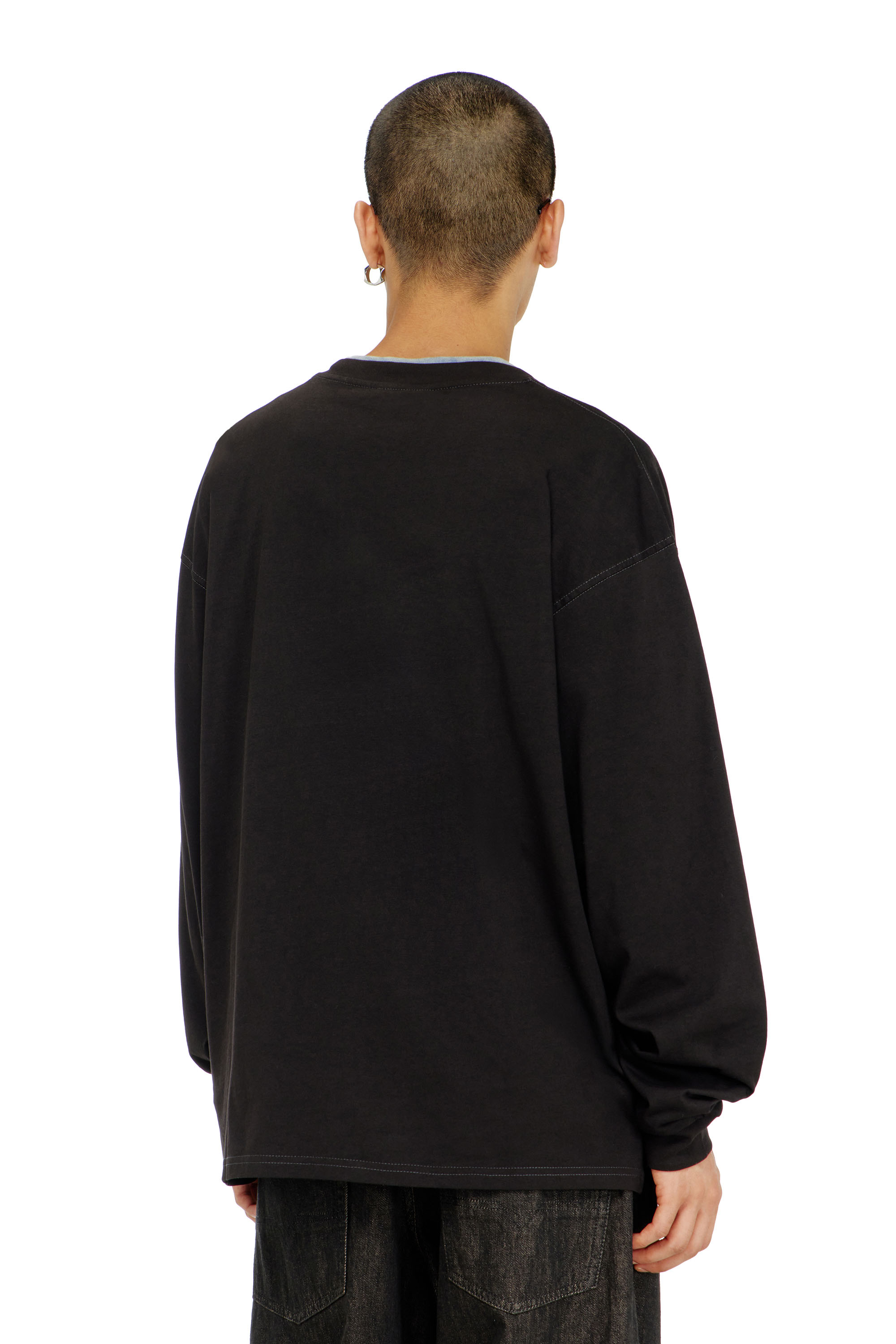 Diesel - T-BOXT-LS-AA3, Male's 長袖Tシャツ in ブラック - 4