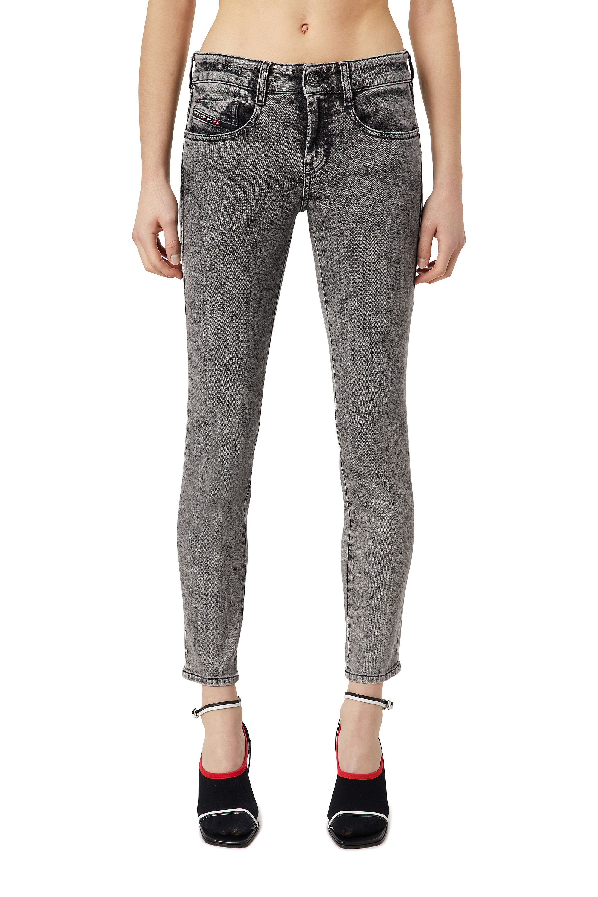 Diesel - Slim D-Ollies JoggJeans® 09D07, ブラック/ダークグレー - Image 1