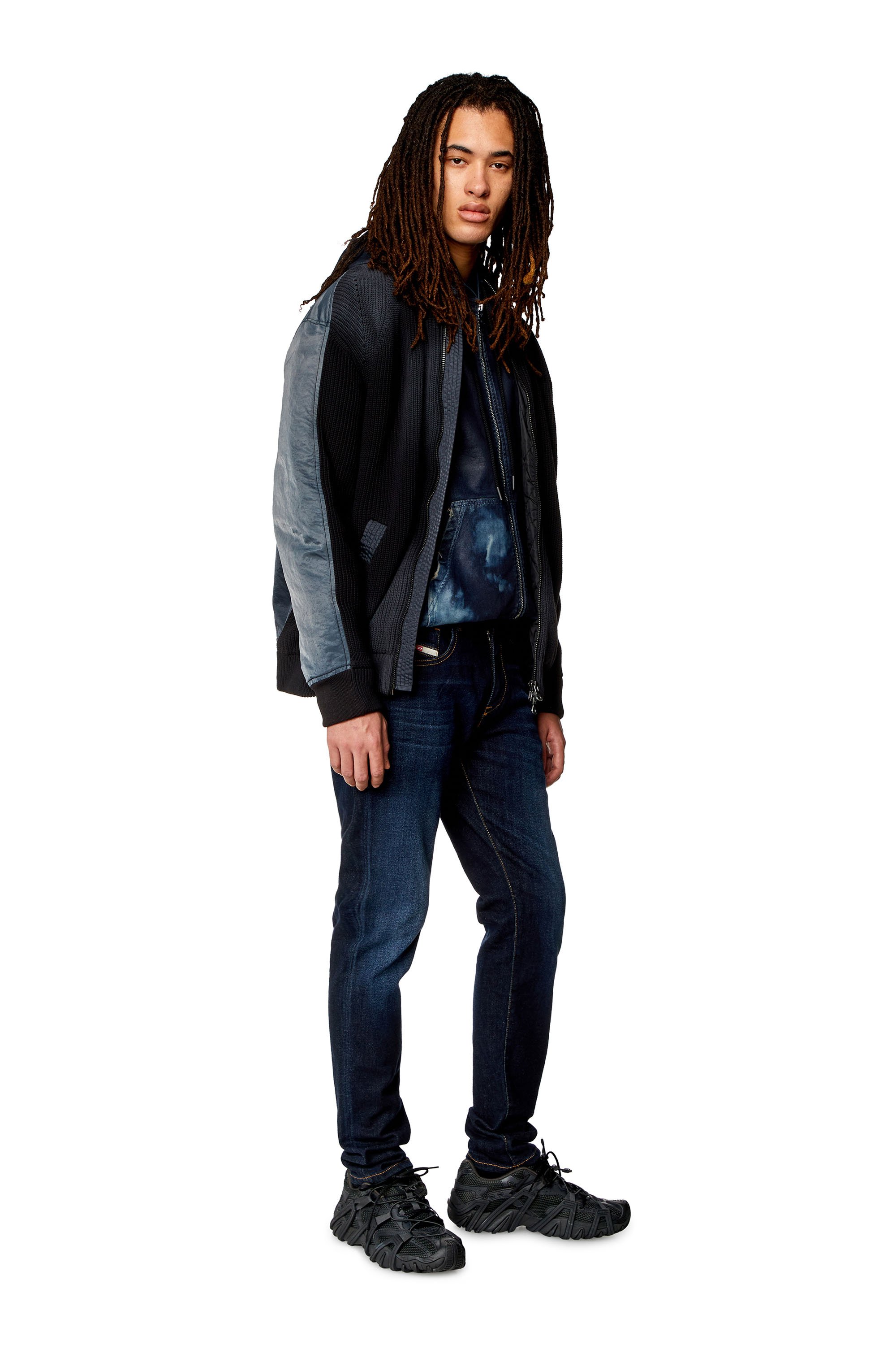 Diesel - Male's Slim Jeans 2019 D-Strukt 009ZS, ダークブルー - 1