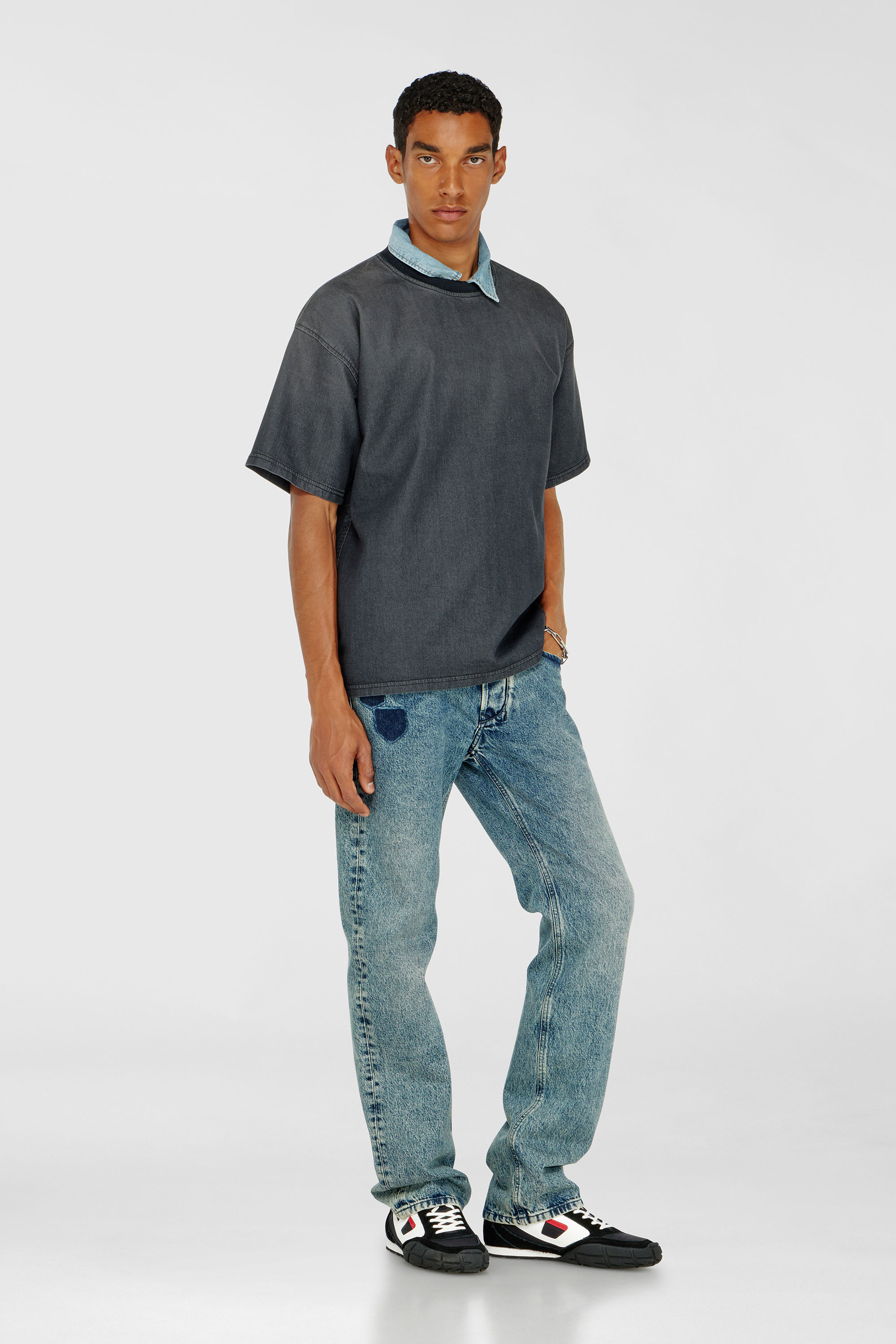 Diesel - D-BOX JOGG, Male's ジョグ トップ in グレー - 1
