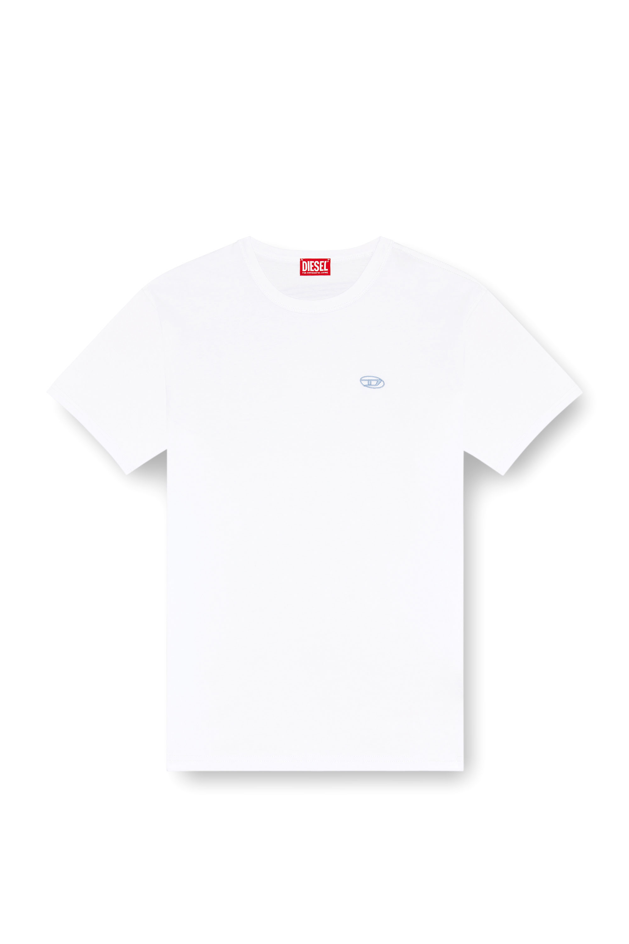 Diesel - T-BOXT-K18, Male's T-shirt with Oval D print and embroidery in ホワイト - 3