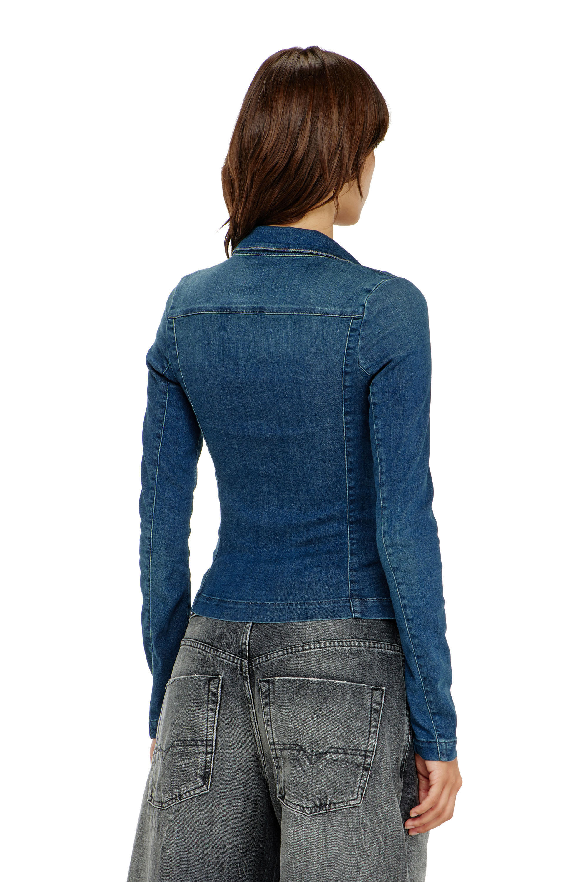 Diesel - DE-QUINOR-S1, Female's デニムシャツ in ミディアムブルー - 4