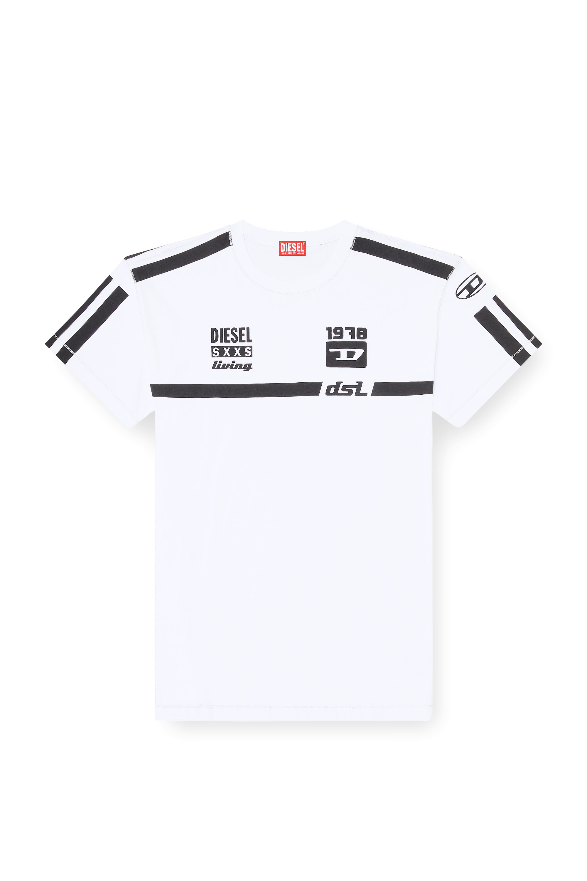 T-NORM-V12 Tシャツ｜ホワイト｜メンズ｜DIESEL