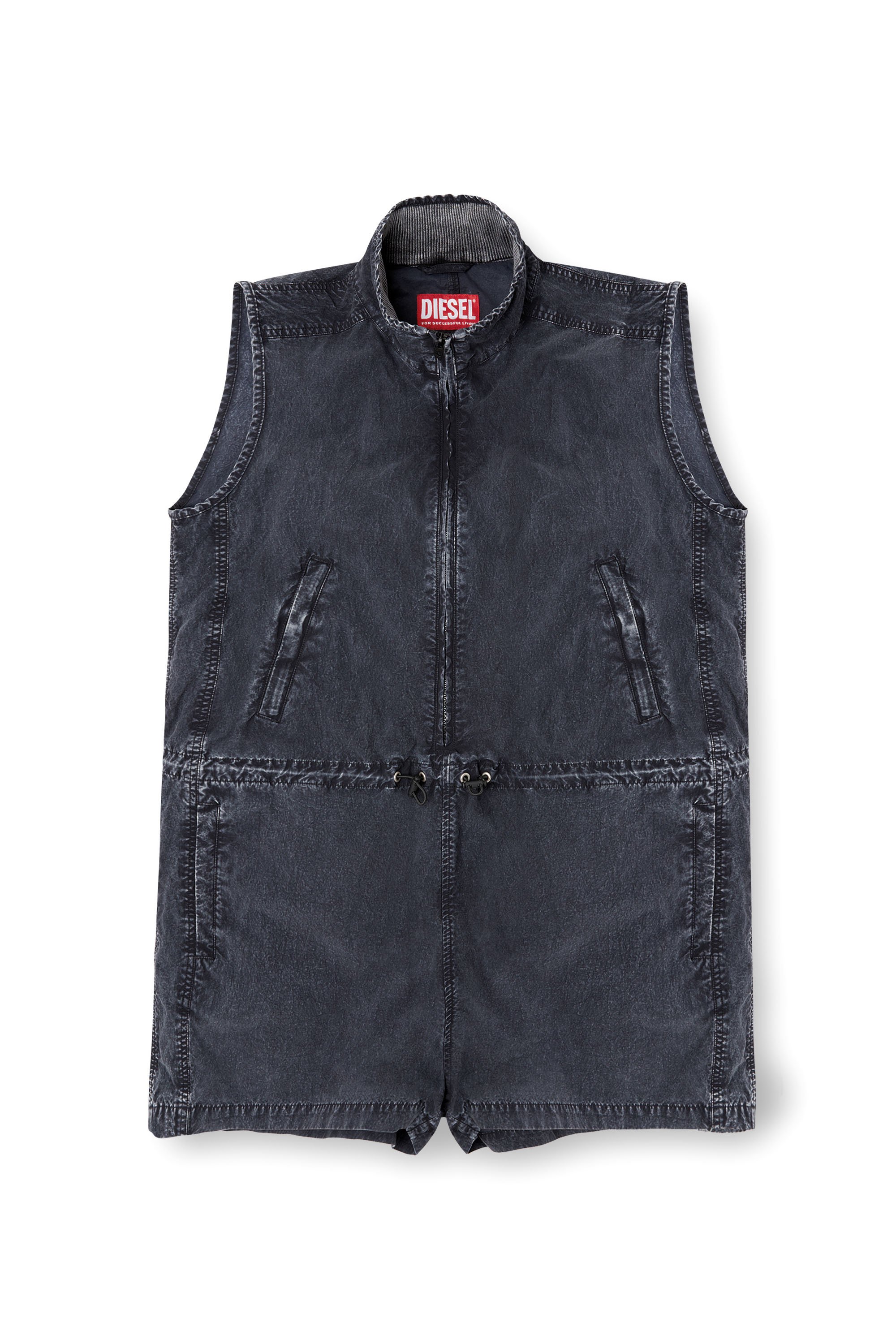 Diesel - J-ANNET, Female's Playsuit in treated nylon in ダークブルー - 3