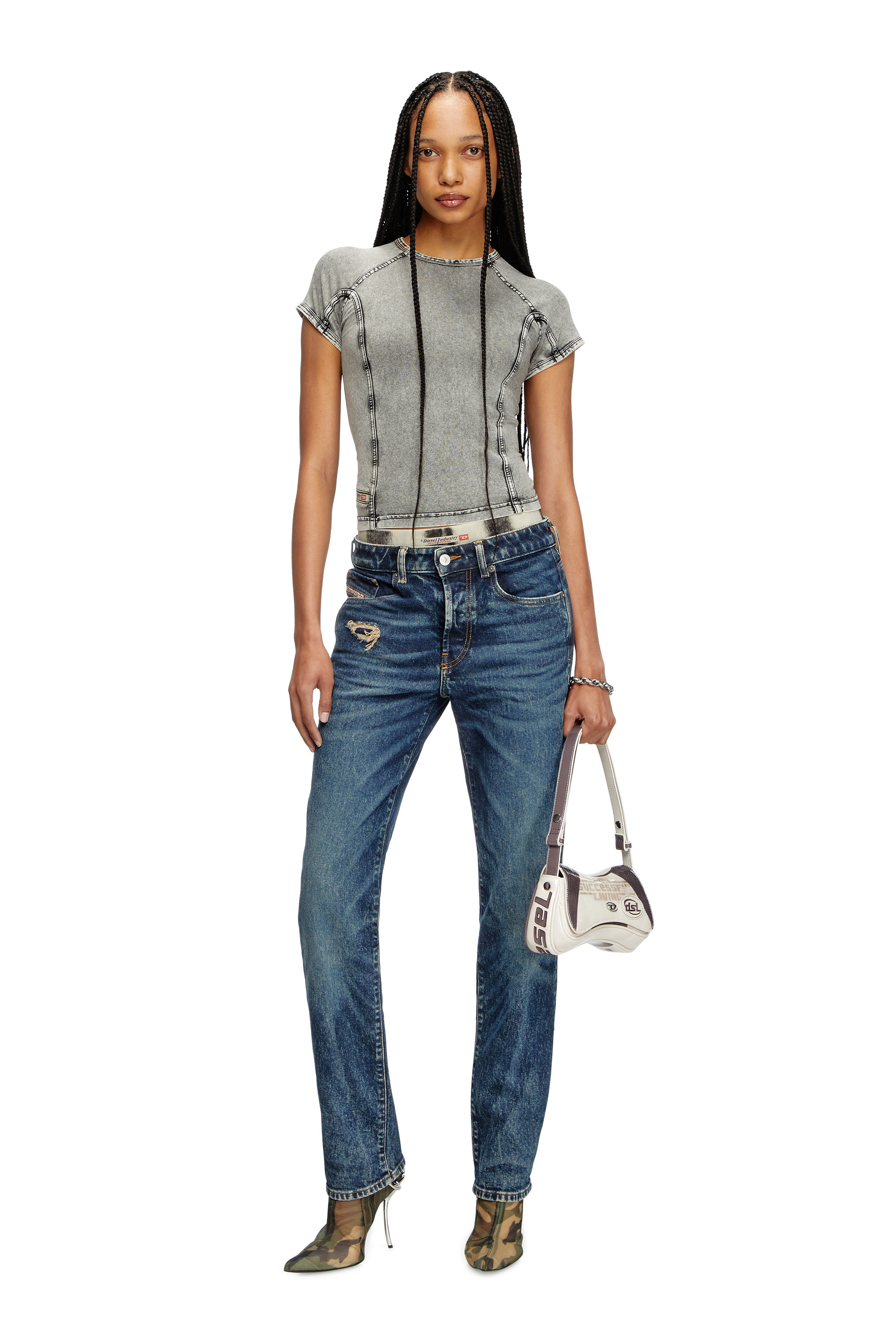 Diesel - Female's Regular Jeans 1989 D-Mine 007Y3, ダークブルー - 1