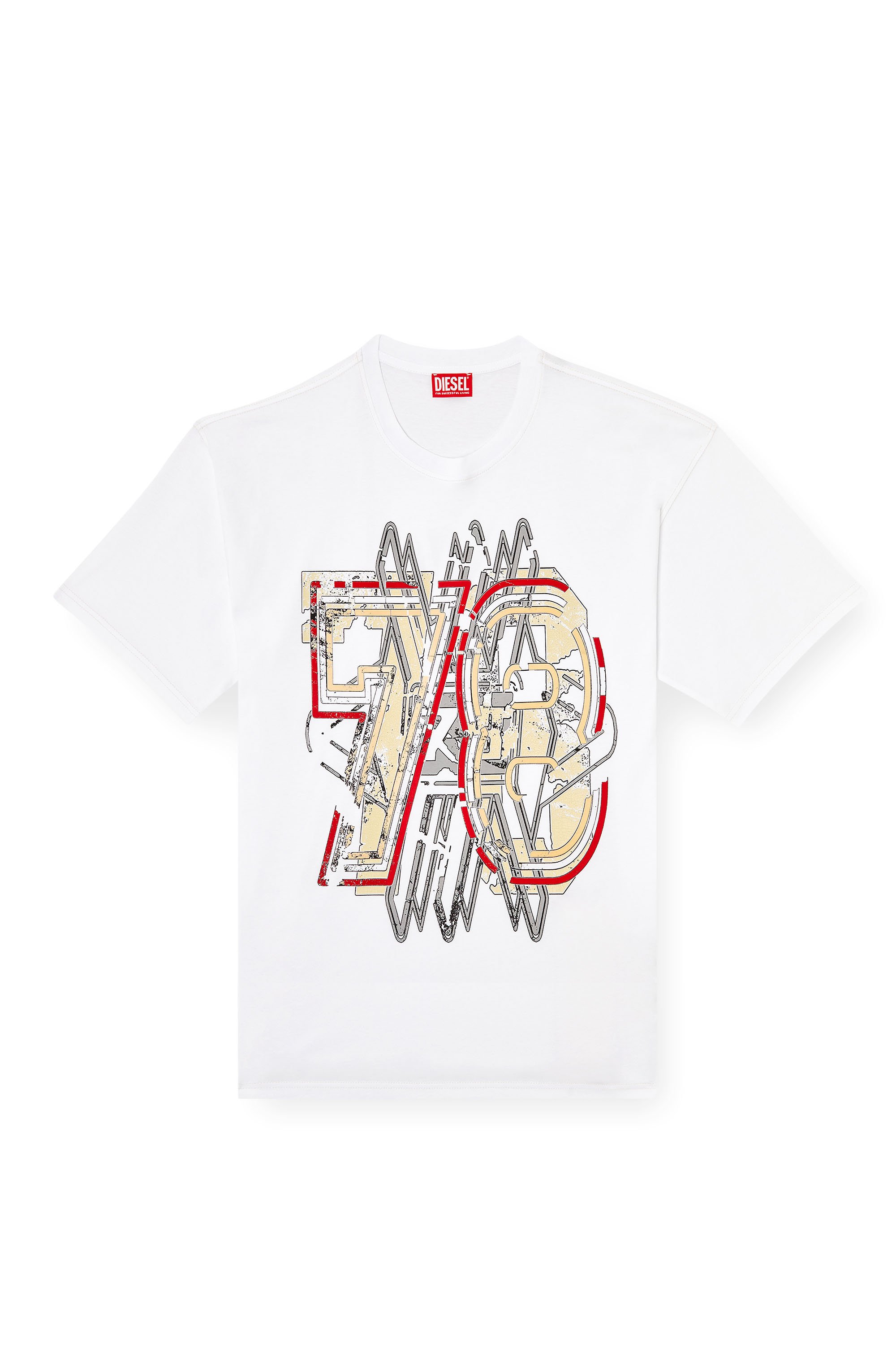Diesel - T-BOXT-T8, Male's T-shirt with 78 print in ホワイト - 3