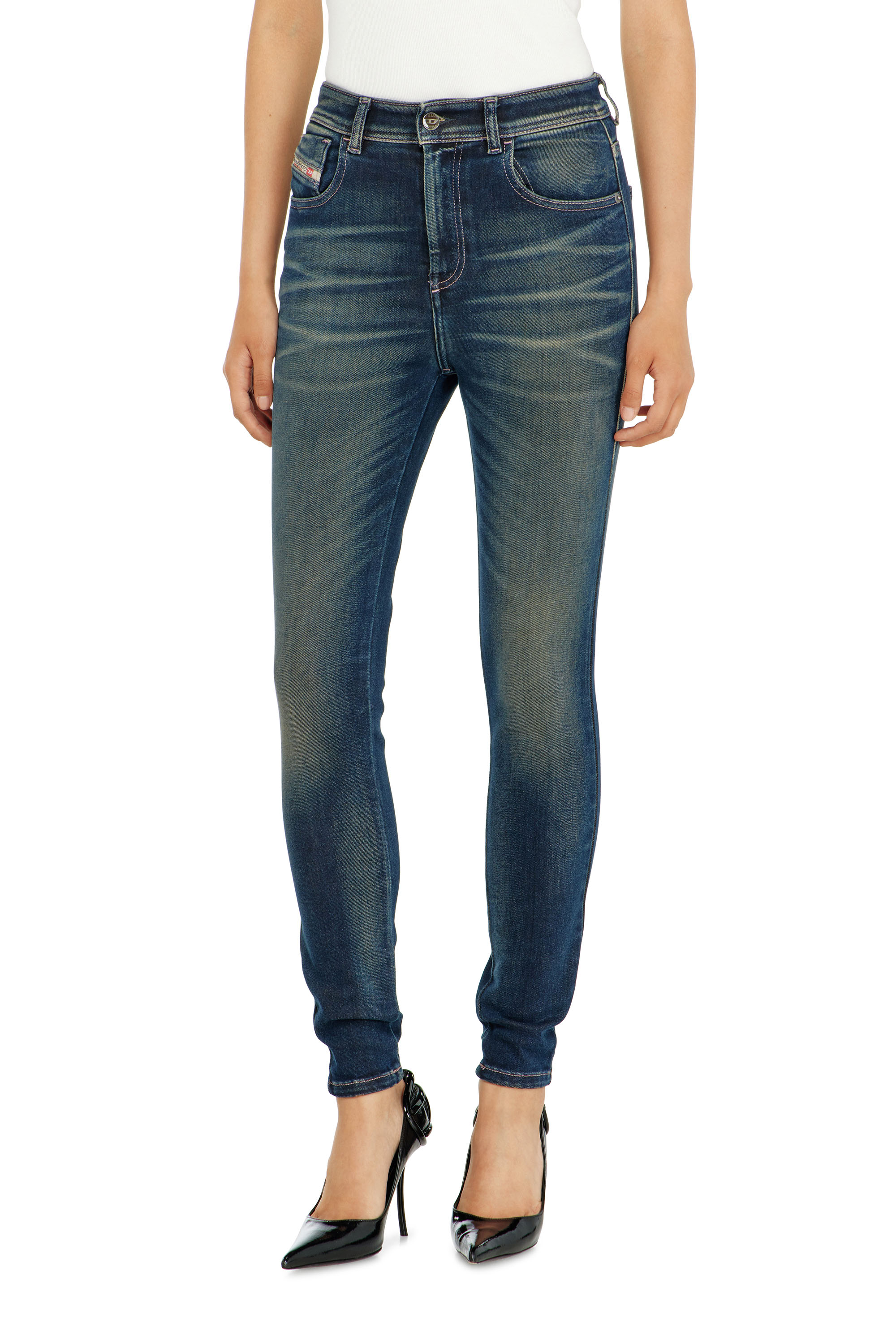 Diesel - Female's Skinny Jeans 1984 Slandy-High 09P40, ダークブルー - 4