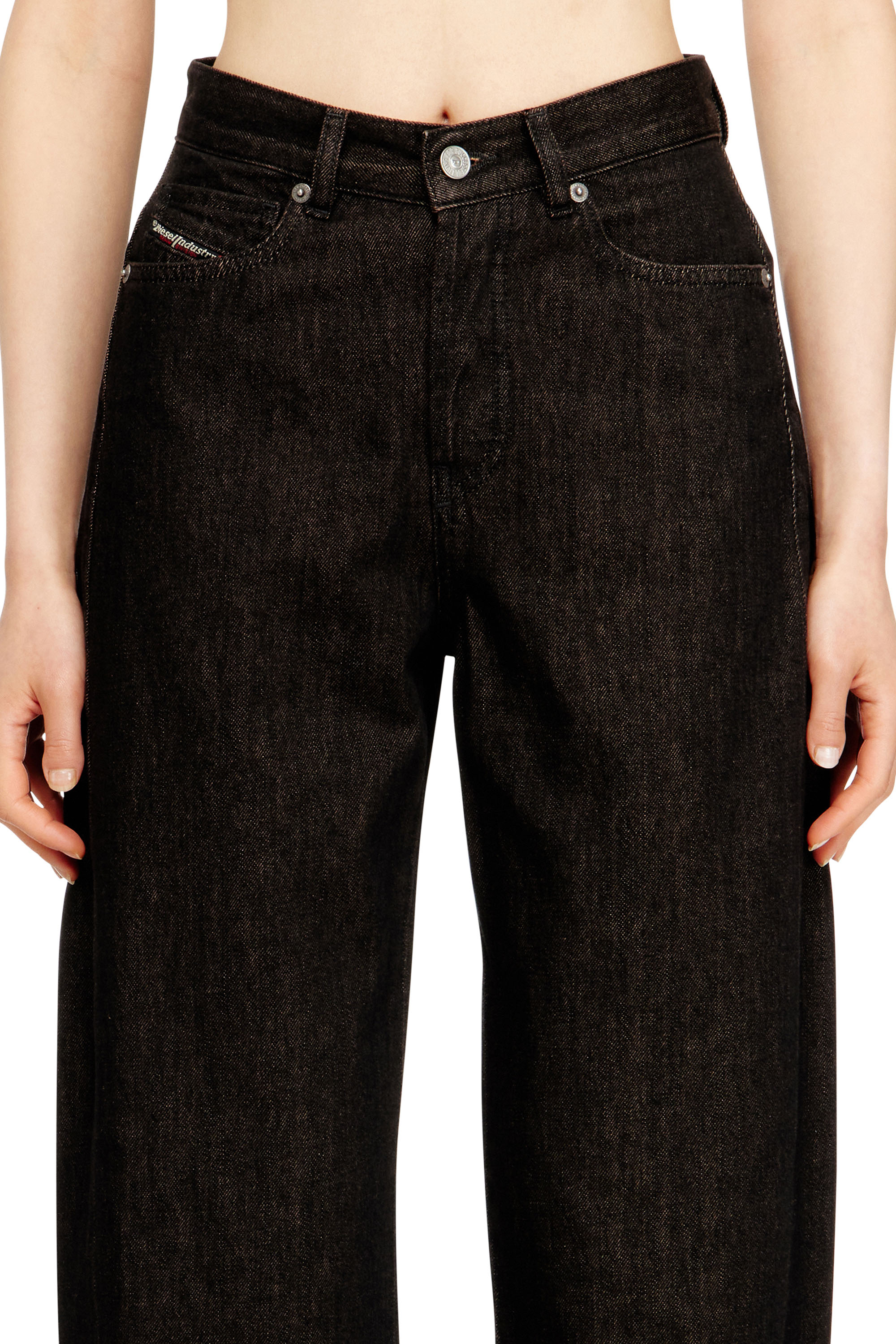 Diesel - Female's Relaxed Jeans 1974 D-Ellz 09N25, ブラック/ダークグレー - 5